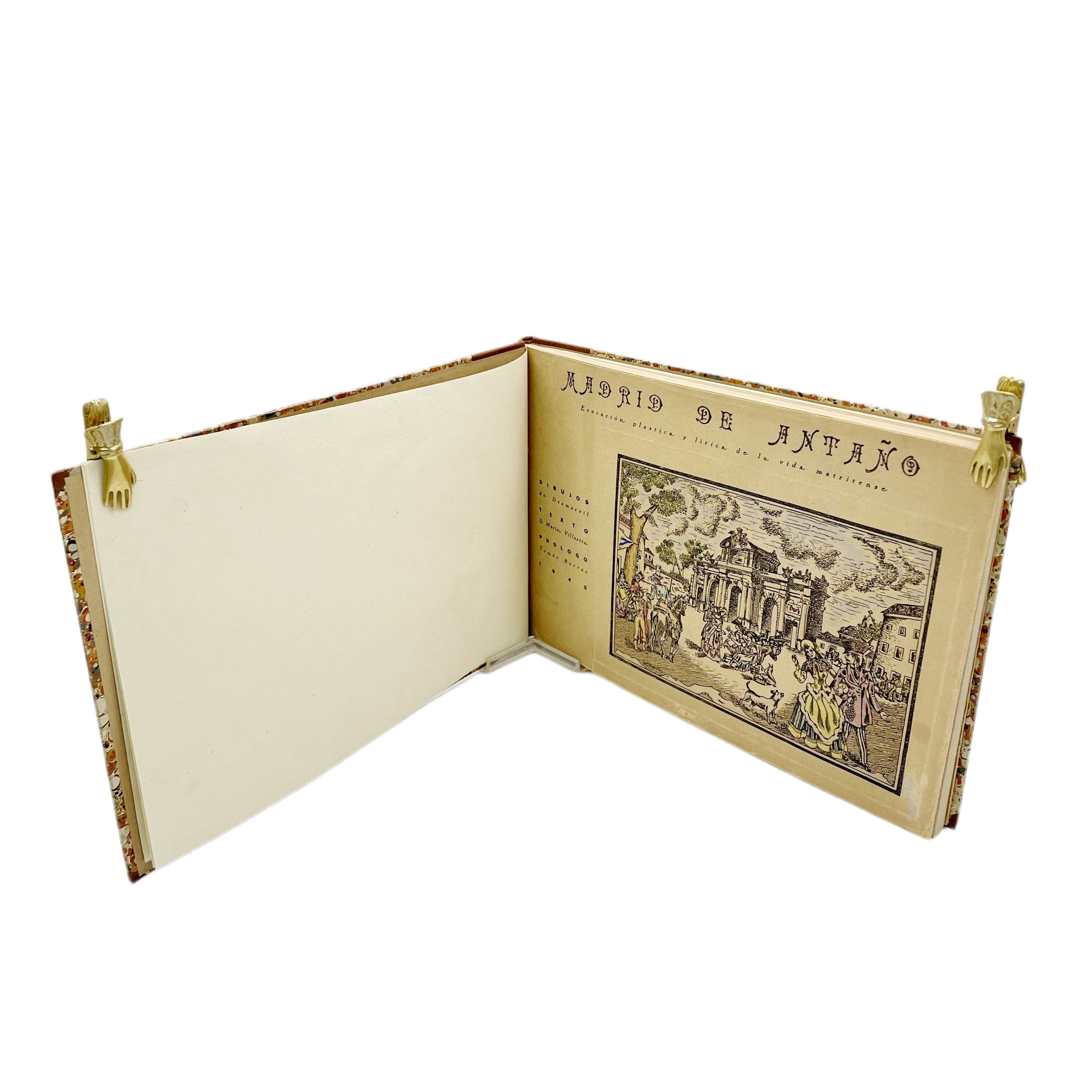 MADRID DE ANTAÑO EVOCACIÓN PLÁSTICA Y LÍRICA DE LA VIDA MATRITENSE DEL PASADO SIGLO / DIBUJOS DA DESMARVIL, TEXTO DE DESIDERIO MARÍN VILLASECA, PRÓLOGO TOMÁS BORRÁS.