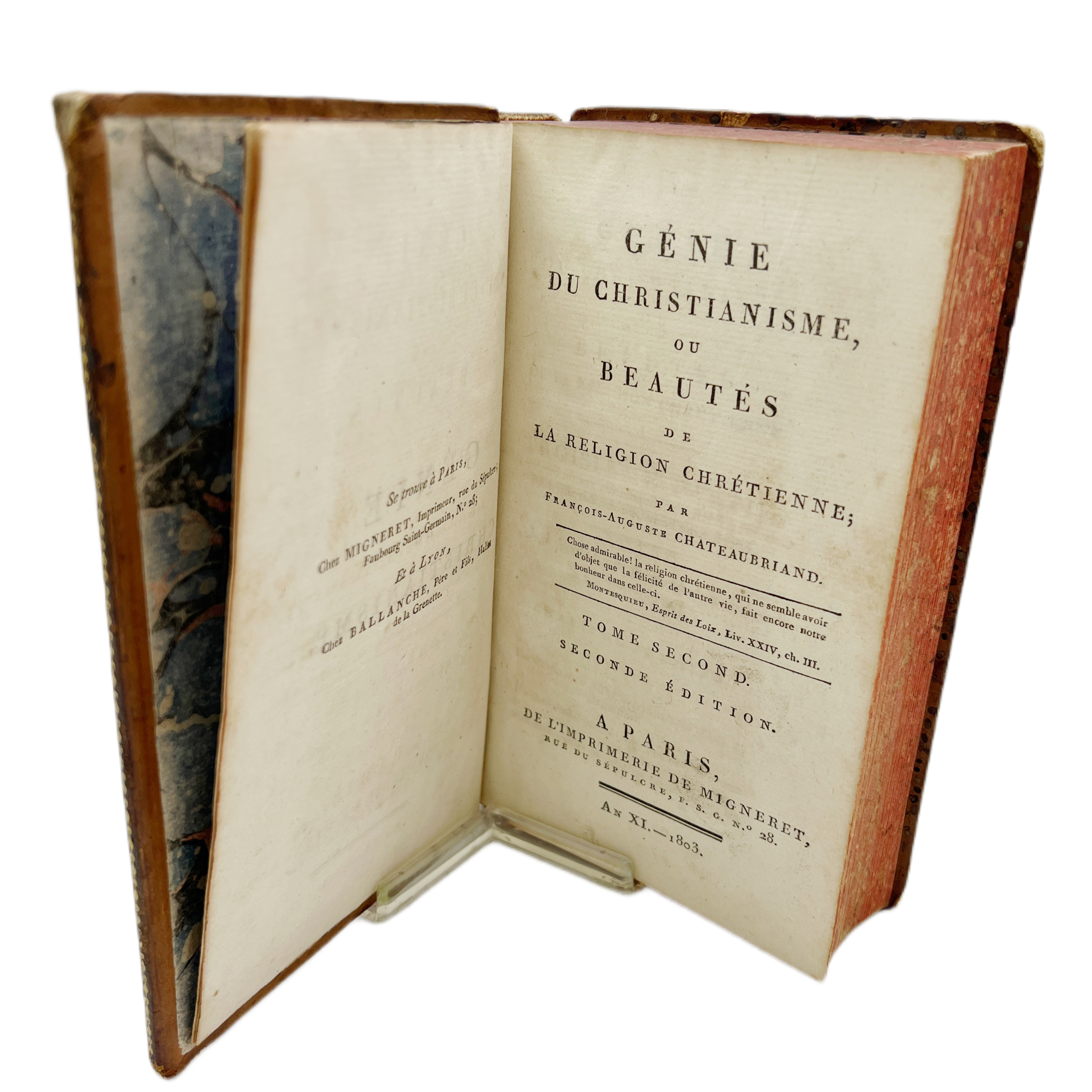 GÉNIE DU CHRISTIANISME, OU BEAUTÉS DE LA RELIGION CHRÉTIENNE.., SECONDE ÉDITION.