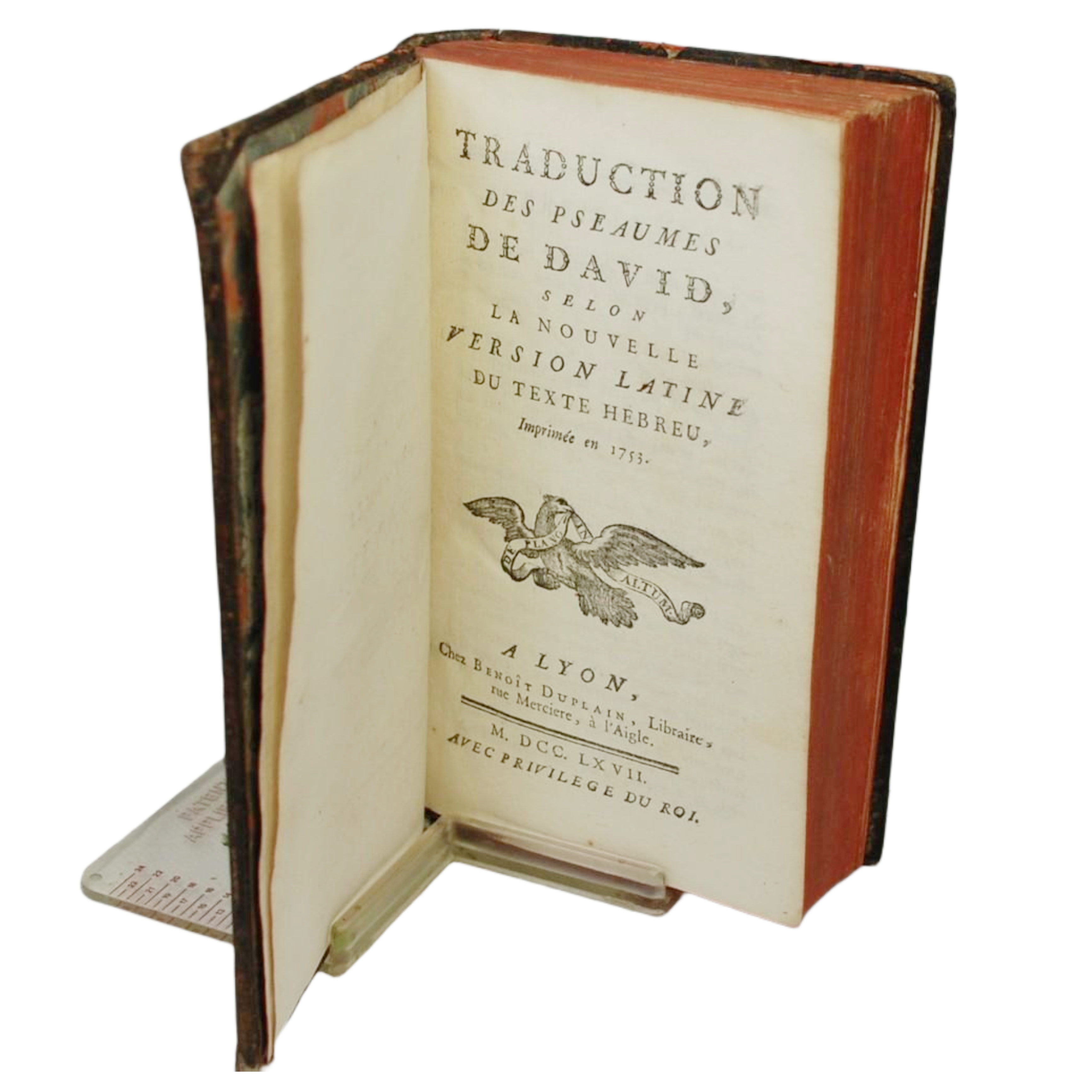 TRADUCTION DES PSEAUMES DE DAVID, SELON LA NOUVELLE VERSION LATINE DU TEXTE HÉBREU, IMPRIMÉE EN 1753