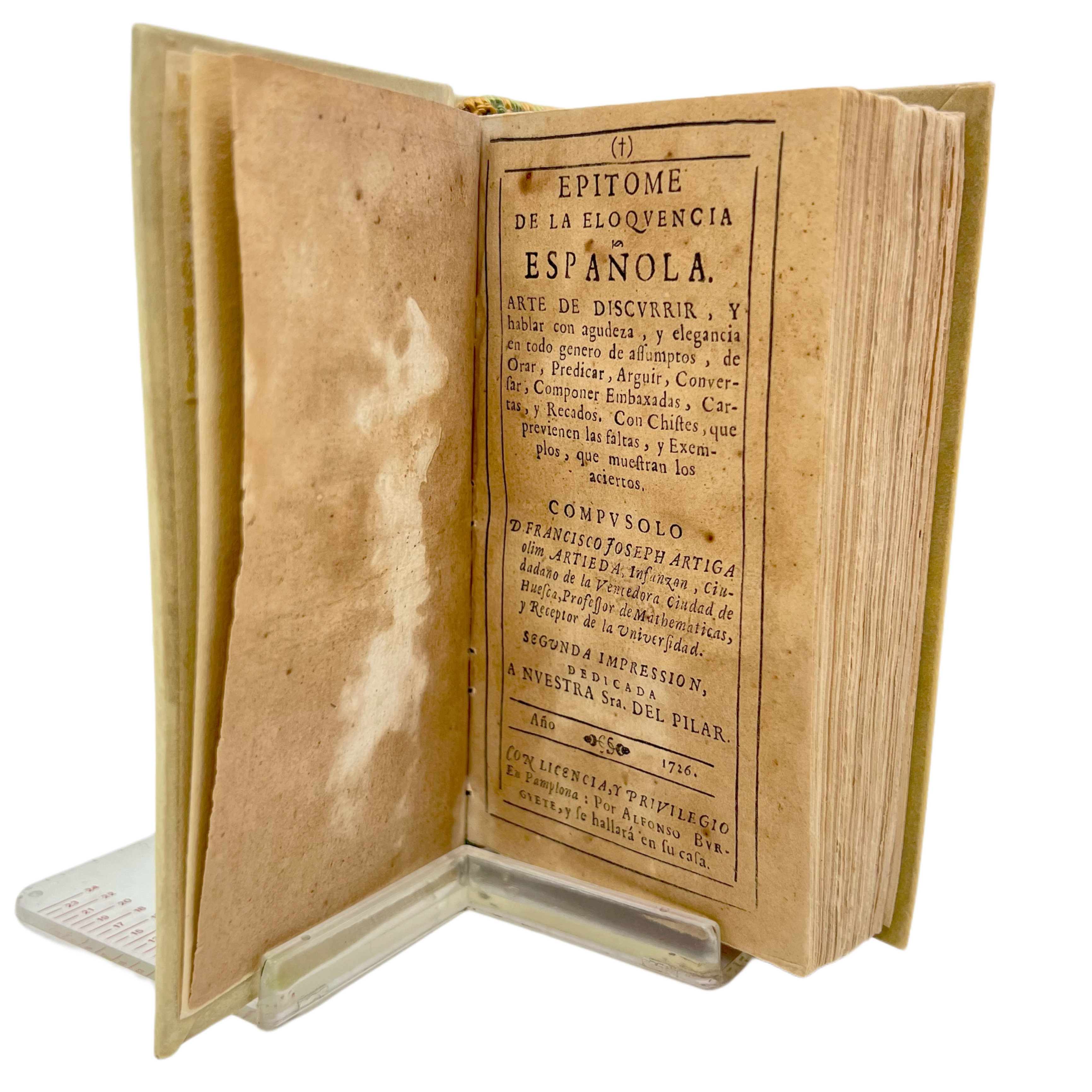 EPÍTOME DE LA ELOQUENCIA ESPAÑOLA. ARTE DE DISCURRIR Y HABLAR CON AGUDEZA Y ELEGANCIA EN TOGO GÉNERO DE ASSUMPTOS... CON CHISTES QUE PREVIENEN LAS FALTAS, Y EXEMPLOS QUE MUESTRAN LOS ACIERTOS.
