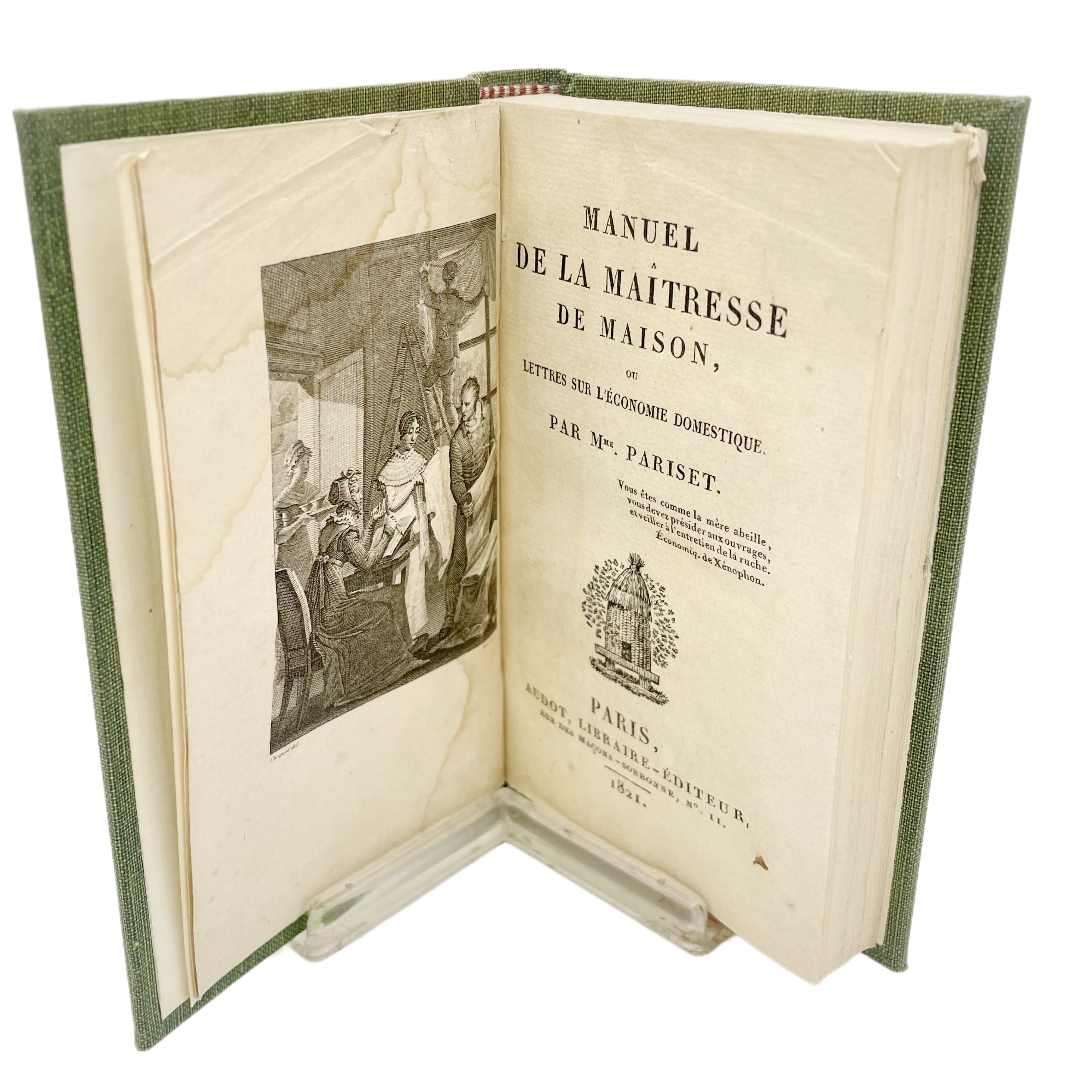 MANUEL DE LA MAITRESE DE MAISON OU LETTRES SUR L'ECONOMIE DOMESTIQUE PAR MME. PARISET.