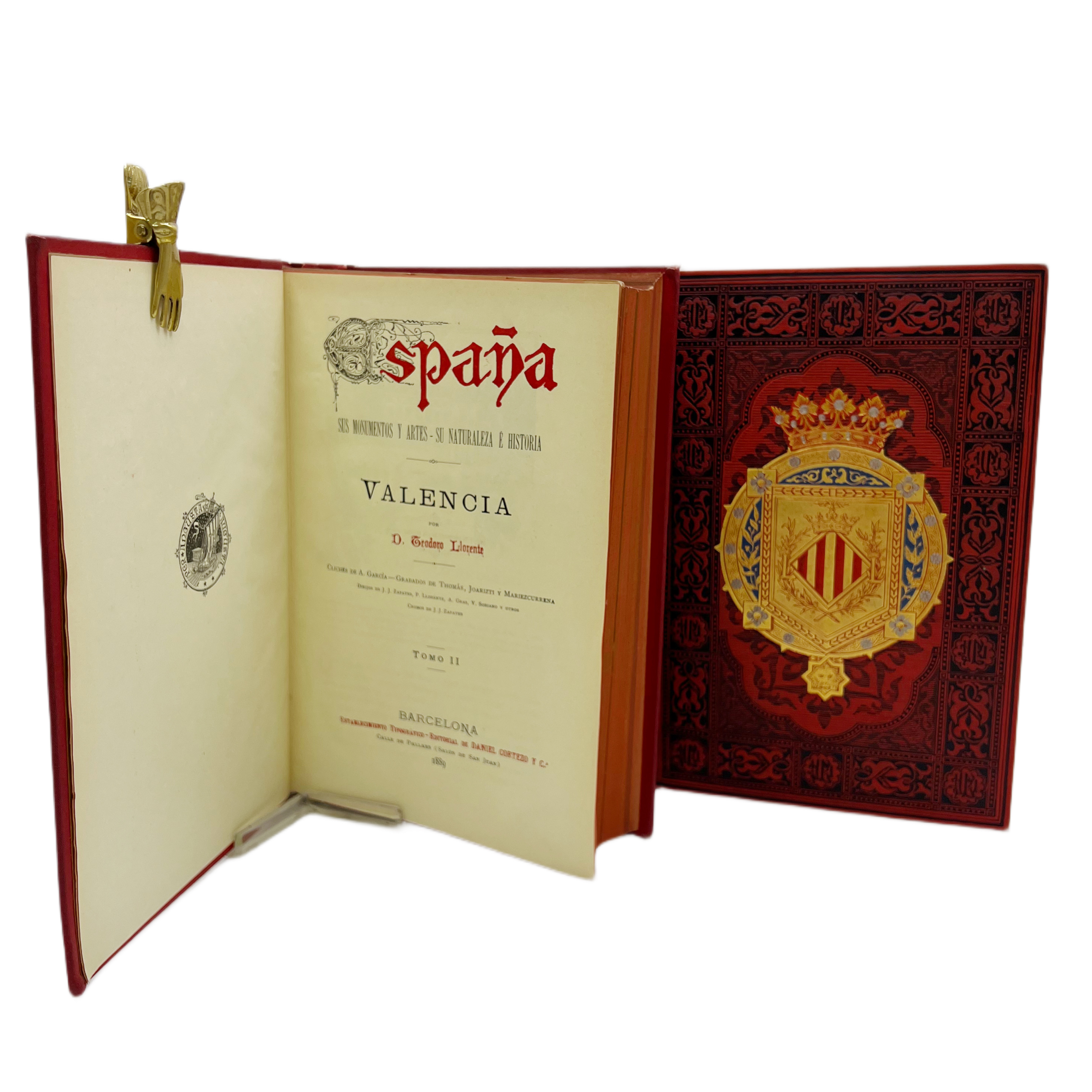 VALENCIA SUS MONUMENTOS Y ARTES, SU NATURALEZA E HISTORIA POR D. TEODORO LLORENTE. CLICHÉS DE A. GARCIA, GRABADOS DE JOARIZTI Y MARIEZCURRENA, DIBUJOS A PLUMA DE J.J. ZAPATER Y P. LLORENTE, CROMOS DE J.J. ZAPATER