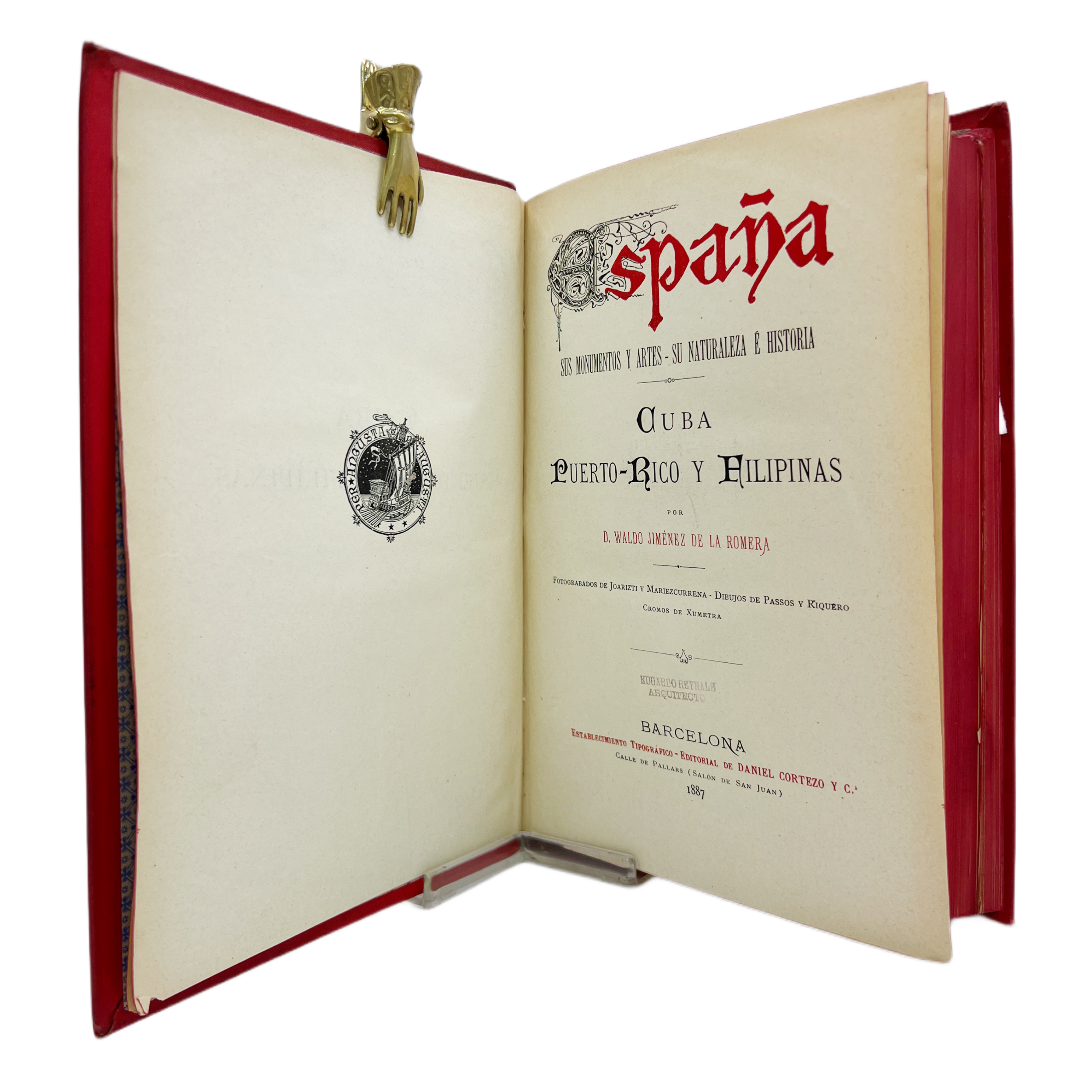 CUBA, PUERTO RICO Y FILIPINAS SUS MONUMENTOS Y ARTES, SU NATURALEZA E HISTORIA POR D. WALDO JIMÉNEZ DE LA ROMERA. FOTOGRABADOS DE JOARIZTI Y MARIEZCURRENA - DIBUJOS DE PASSOS Y KIQUERO - CROMOS DE XUMETRA