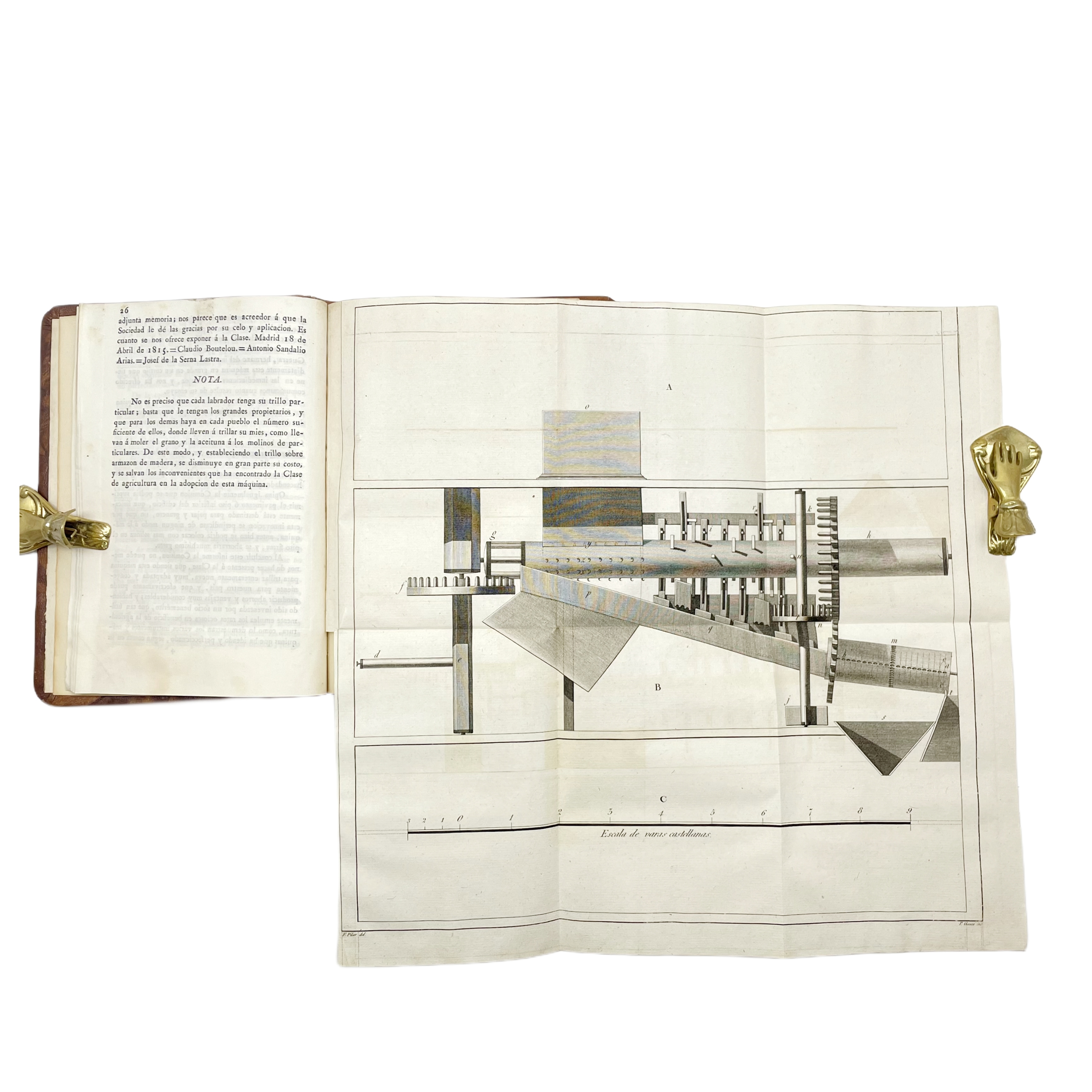 DESCRIPCIÓN Y DISEÑO DEL TRILLO PRESENTADO A LA REAL SOCIEDAD ECONÓMICA DE AMIGOS DEL PAIS DE MADRID. ANUNCIADO DE ÓRDEN DE S. M. EN LA GACETA DE 27 DE JUNIO DE ESTE AÑO.