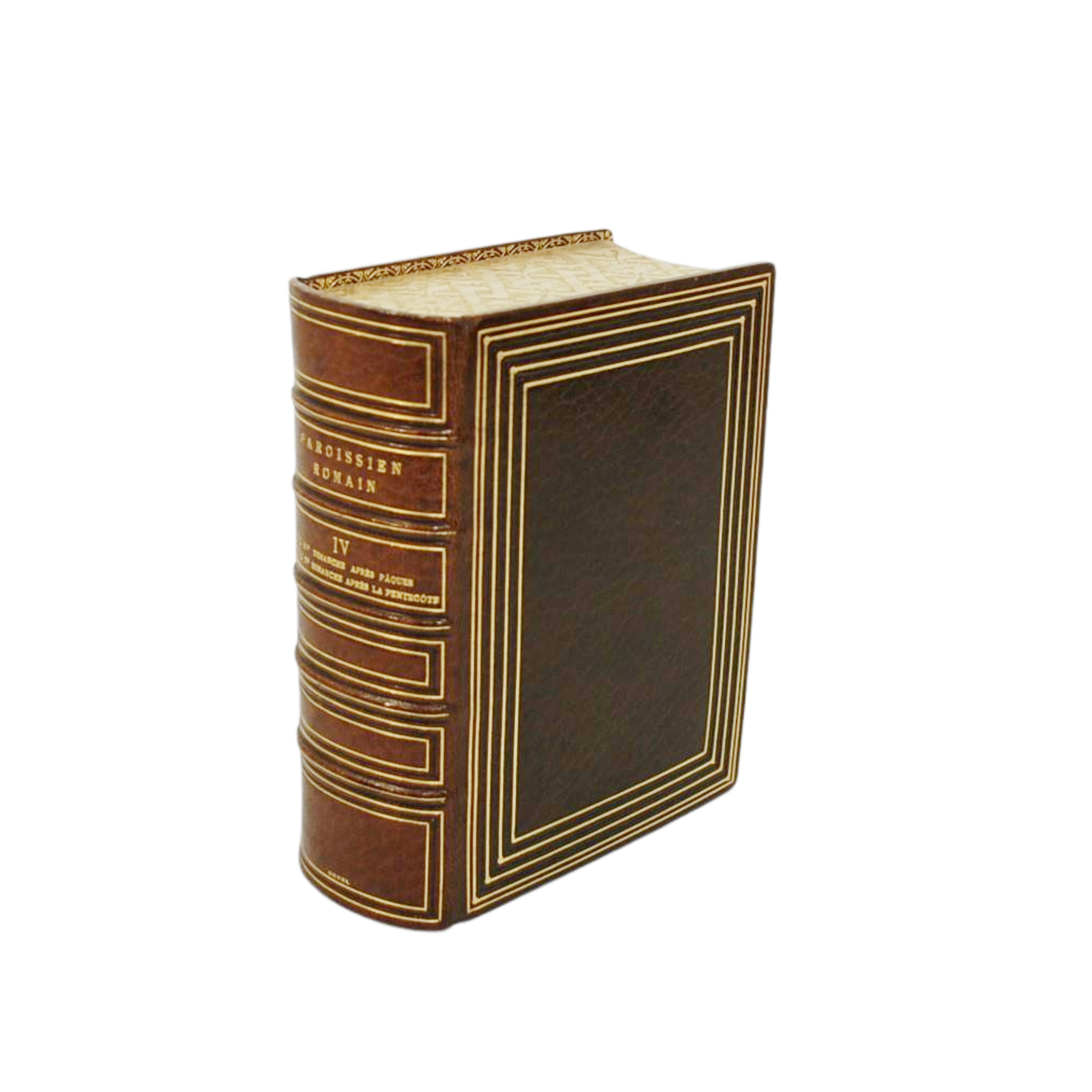 NOUVEAU PAROISSIEN ROMAIN COMPLET DIVISÉ EN QUATRE PARTIES ET EN CINQ VOLUMES.