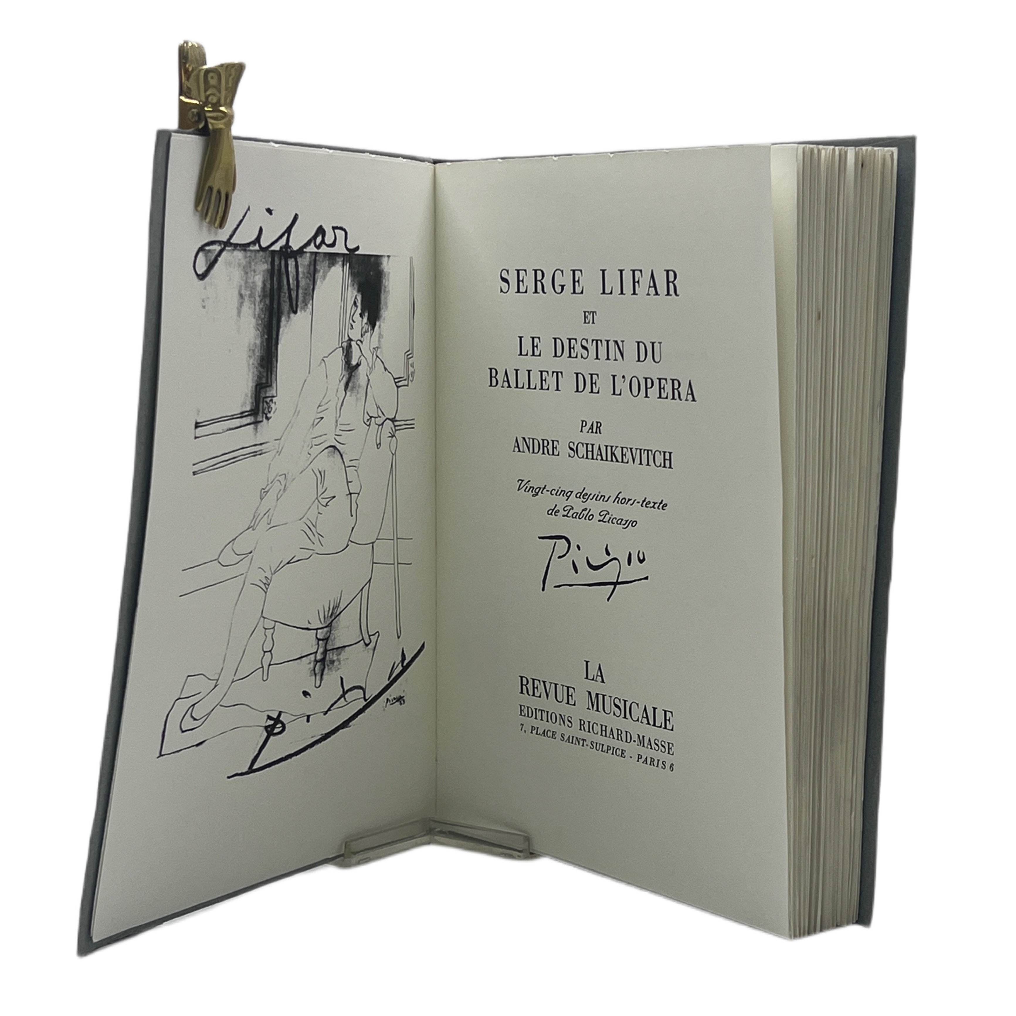 SERGE LIFAR ET LE DESTIN DU BALLET DE L'OPERA PAR ANDRE SCHAIKEVITCH. VINGT-CINQ DESSINS HORS-TEXTE DE PABLO PICASSO.