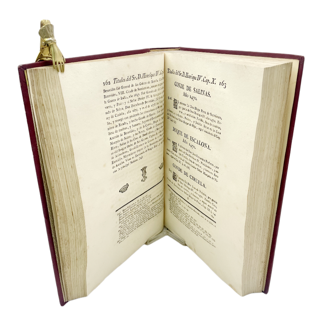 CREACIÓN ANTIGÜEDAD Y PRIVILEGIOS DE LOS TÍTULOS DE CASTILLA QUE ESCRIBE EL D. D. JOSEPH BERNI Y CATALA ABOGADO DE LOS R. CONSEJOS Y DEDICA AL REY N.S. D. CARLOS III DE BORBÓN QUE DIOS GUARDE. EN LA IMPRENTA DEL AUTOR PARA SUS OBRAS.