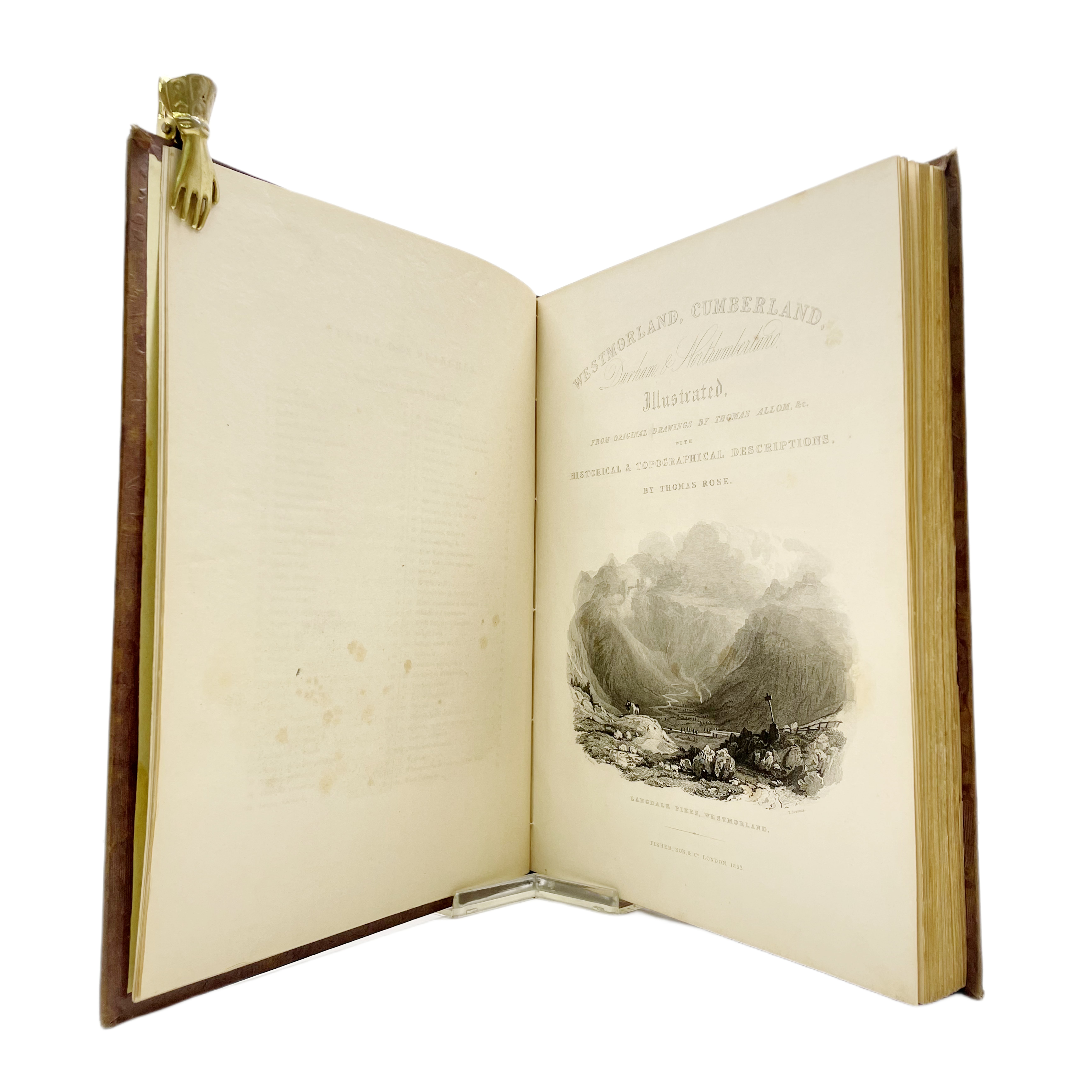 ILLUSTRATED. ITINERAIRE PITTORESQUE AU NORD DE L'ANGLETERRE. CONTENANT SOIXANTE-TREIZE VUES DES LACS, DES MONTAGNES, DES CHATEAUX & C. DES COMTÉS DE WESTMORLAND, CUMBERLAND, DURHAM AND NORTHUMBERLAND.