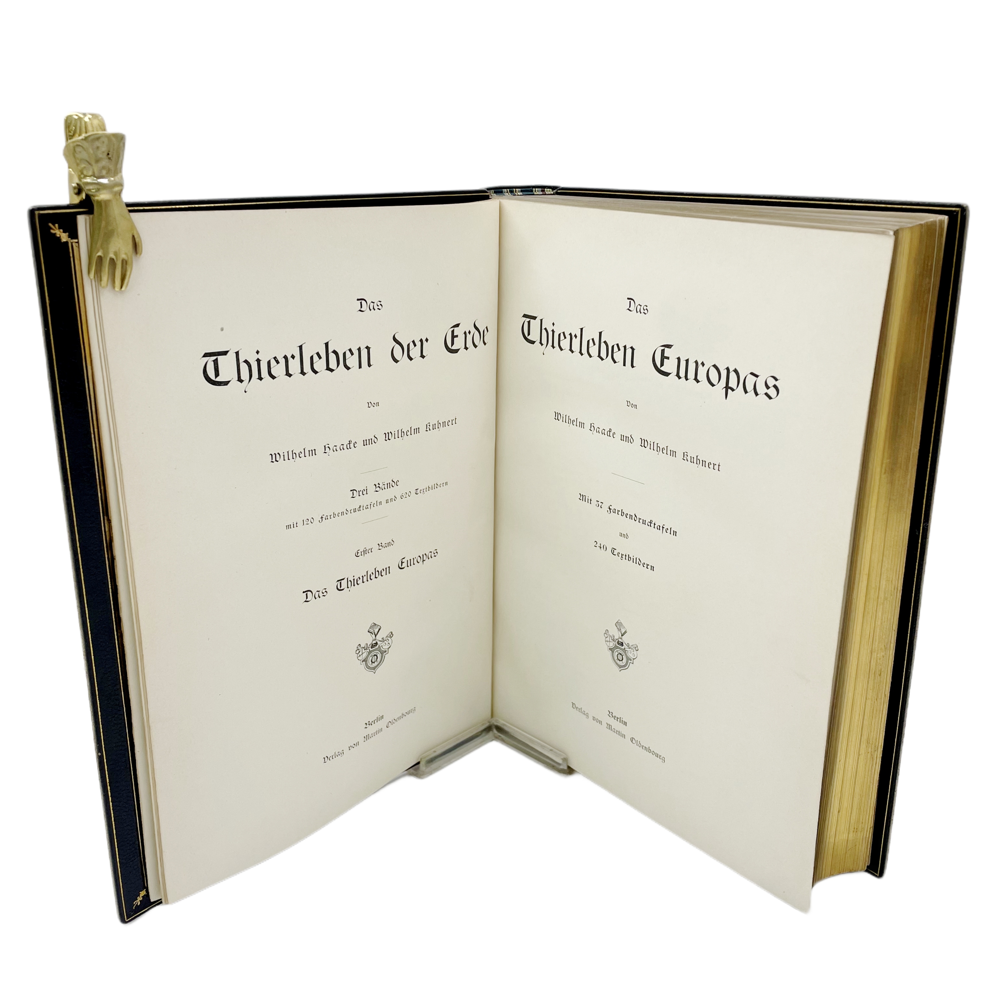 DAS THIERLEBEN DER ERDE.VON WILHELM HAACKE UND WILHELM KUHNERT MIT 120 FARBENDRUCKTAFELN UND 620 TEXTBILDERN.