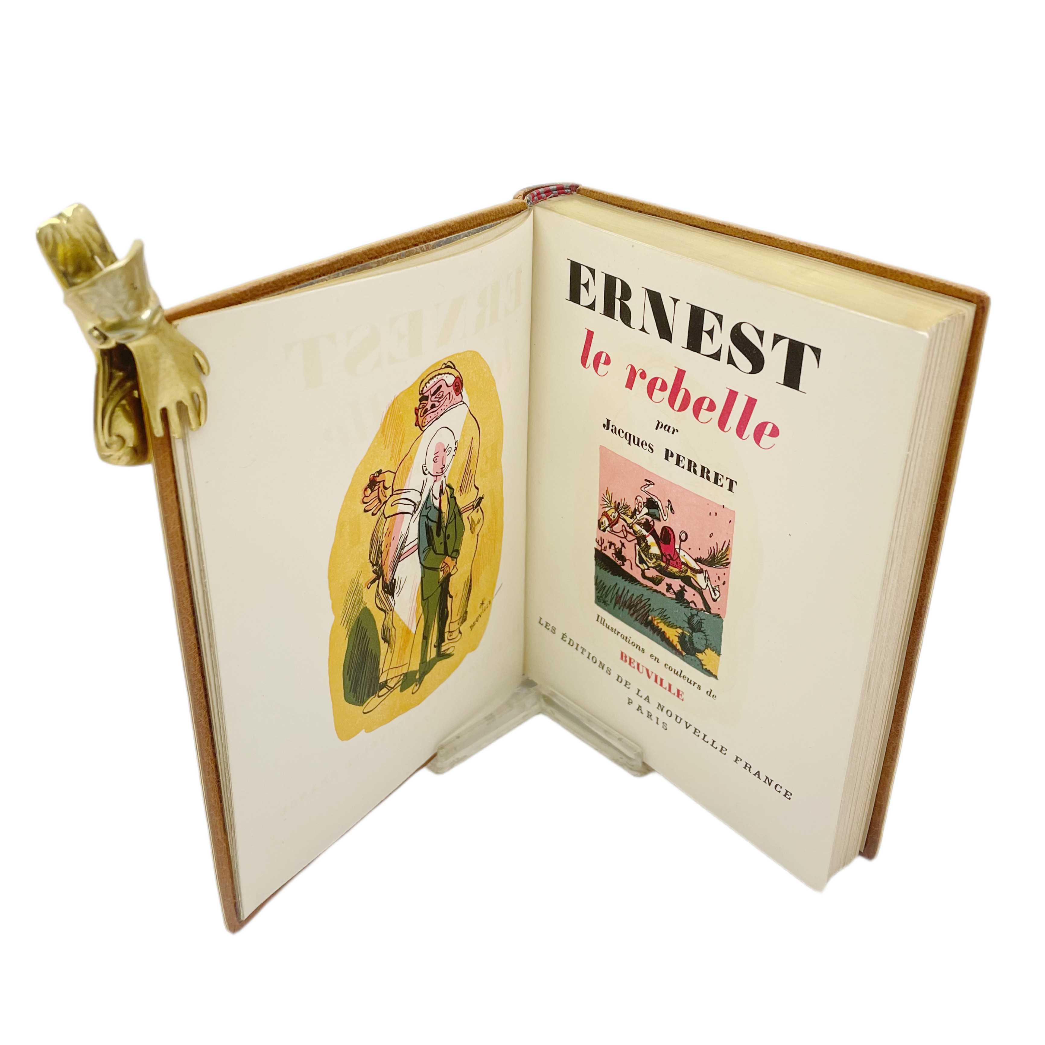 ERNEST LE REBELLE PAR JACQES PERRET. ILLUSTRATIONS EN COULEURS DE BEUVILLE.