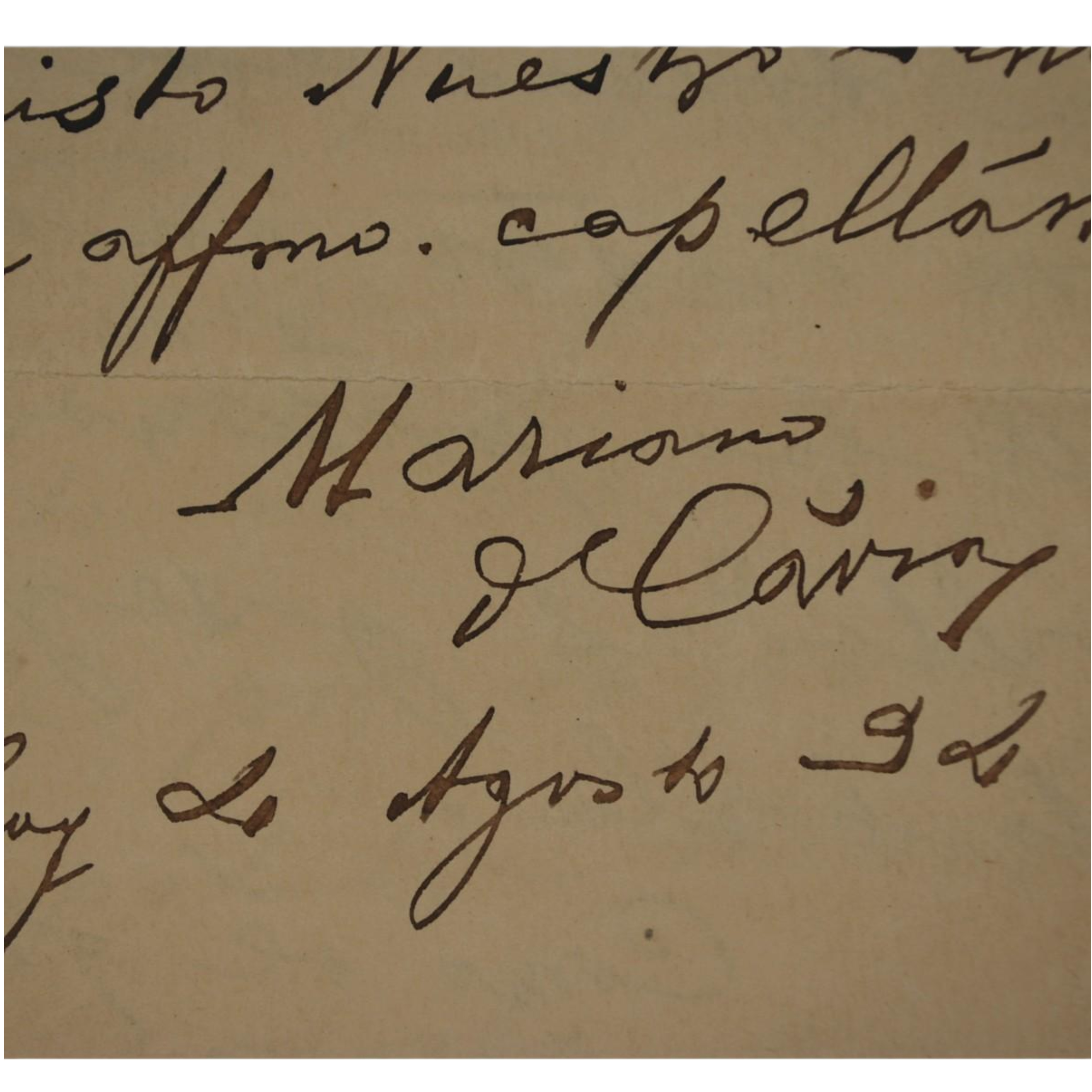 CARTA ORIGINAL MANUSCRITA DE MARIANO DE CAVIA DIRIGIDA A EDUARDO VELA (1892)
