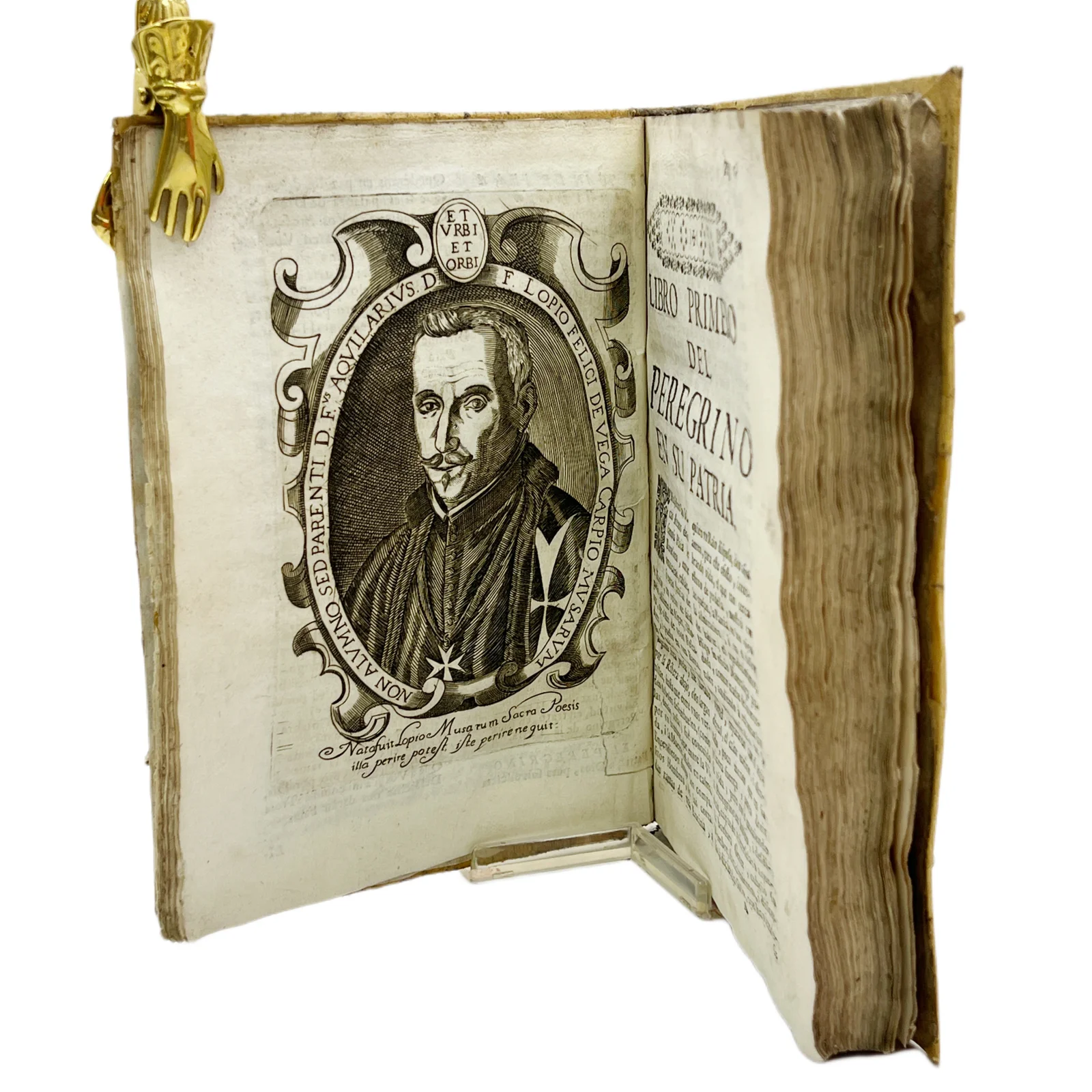 EL PEREGRINO EN SU PATRIA DE FR. LOPE FÉLIX DE VEGA CARPIO, DEL ORDEN DE SAN JUAN, PRINCIPE DE LOS POETAS ESPAÑOLES DEDICADO A LA SEÑORA DOÑA LUISA AUGUSTINA PRIETO DE AEDO, DUQUESA DE GALLEGOS