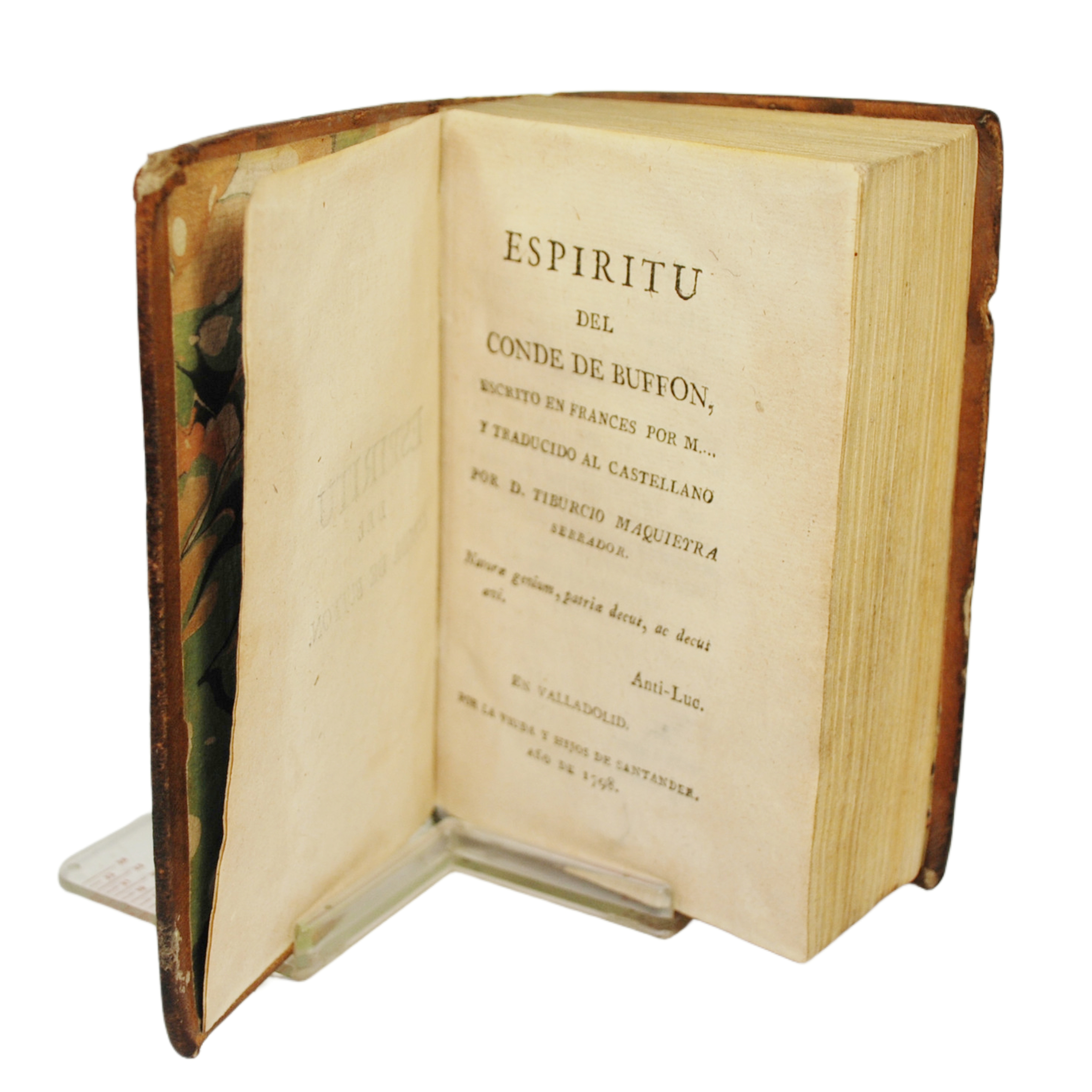 ESPÍRITU DEL CONDE DE BUFFON ESCRITO EN FRANCÉS POR M... Y TRADUCIDO AL CASTELLANO POR TIBURCIO MAQUIEYRA SERRADOR