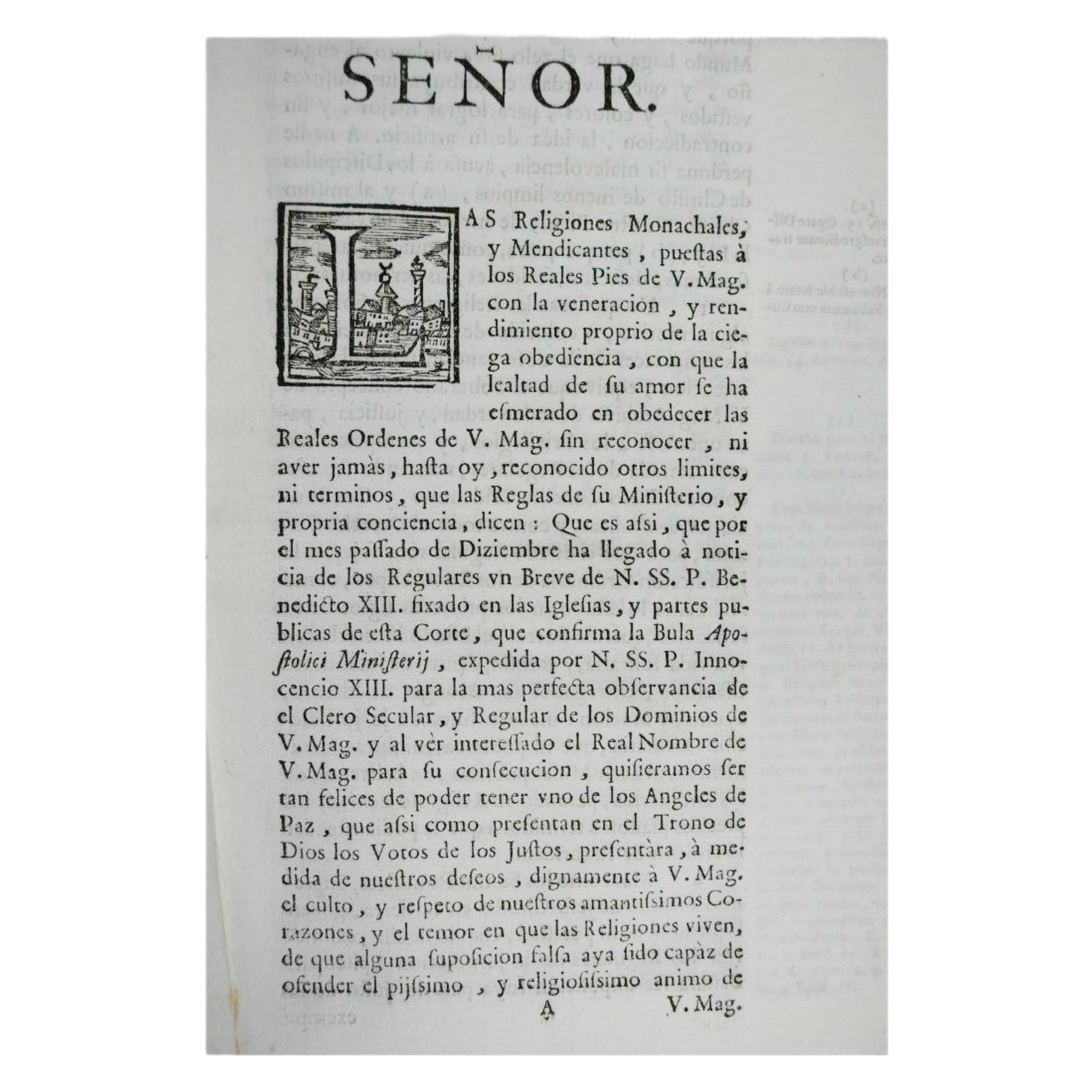 INOCENCIO XIII - LAS RELIGIONES MONACHALES Y MENDICANTES - 1790