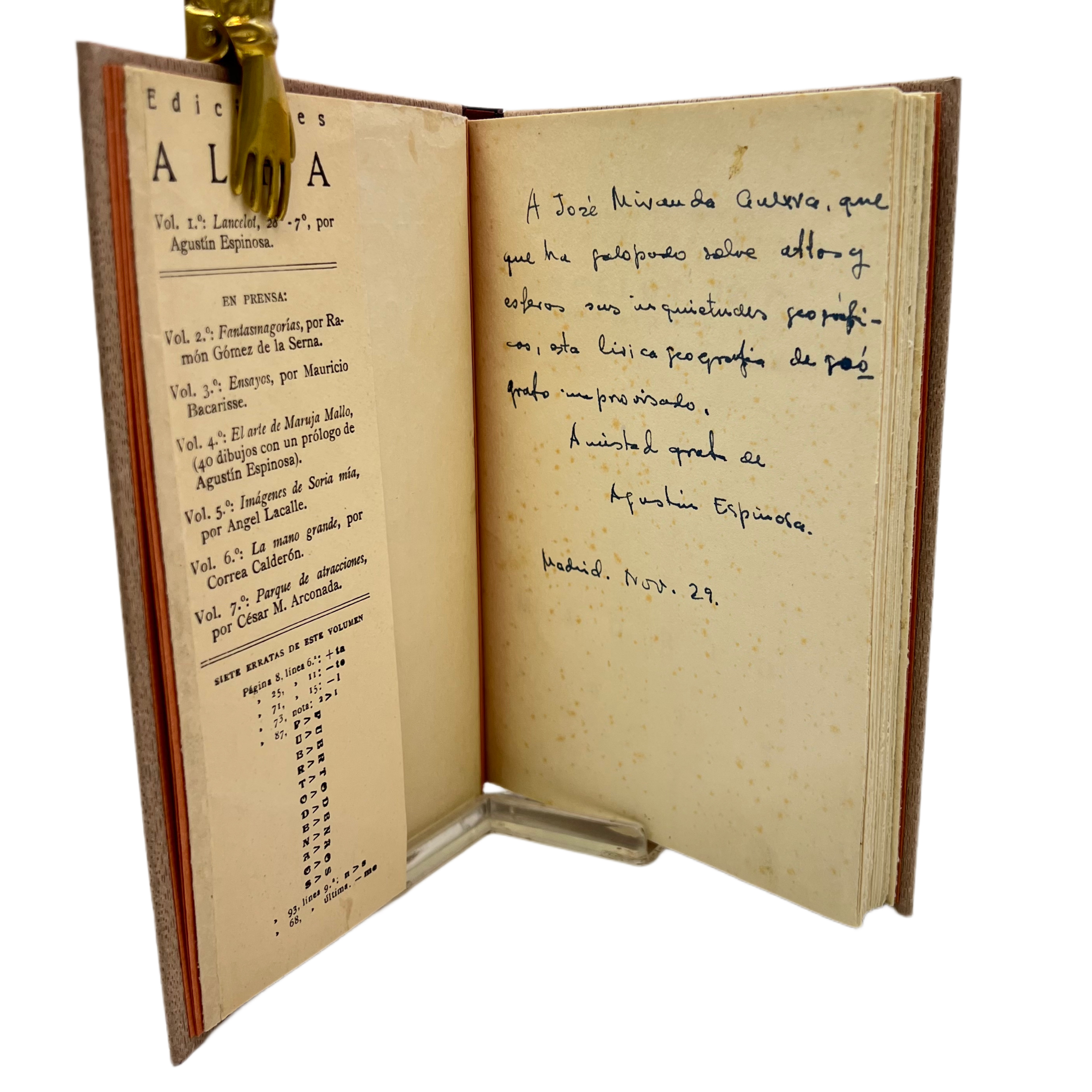 AGUSTÍN ESPINOSA - LANCELOT 28º-7º (GUIA INTEGRAL DE UNA ISLA ATLANTICA) - 1ª EDICIÓN  1929