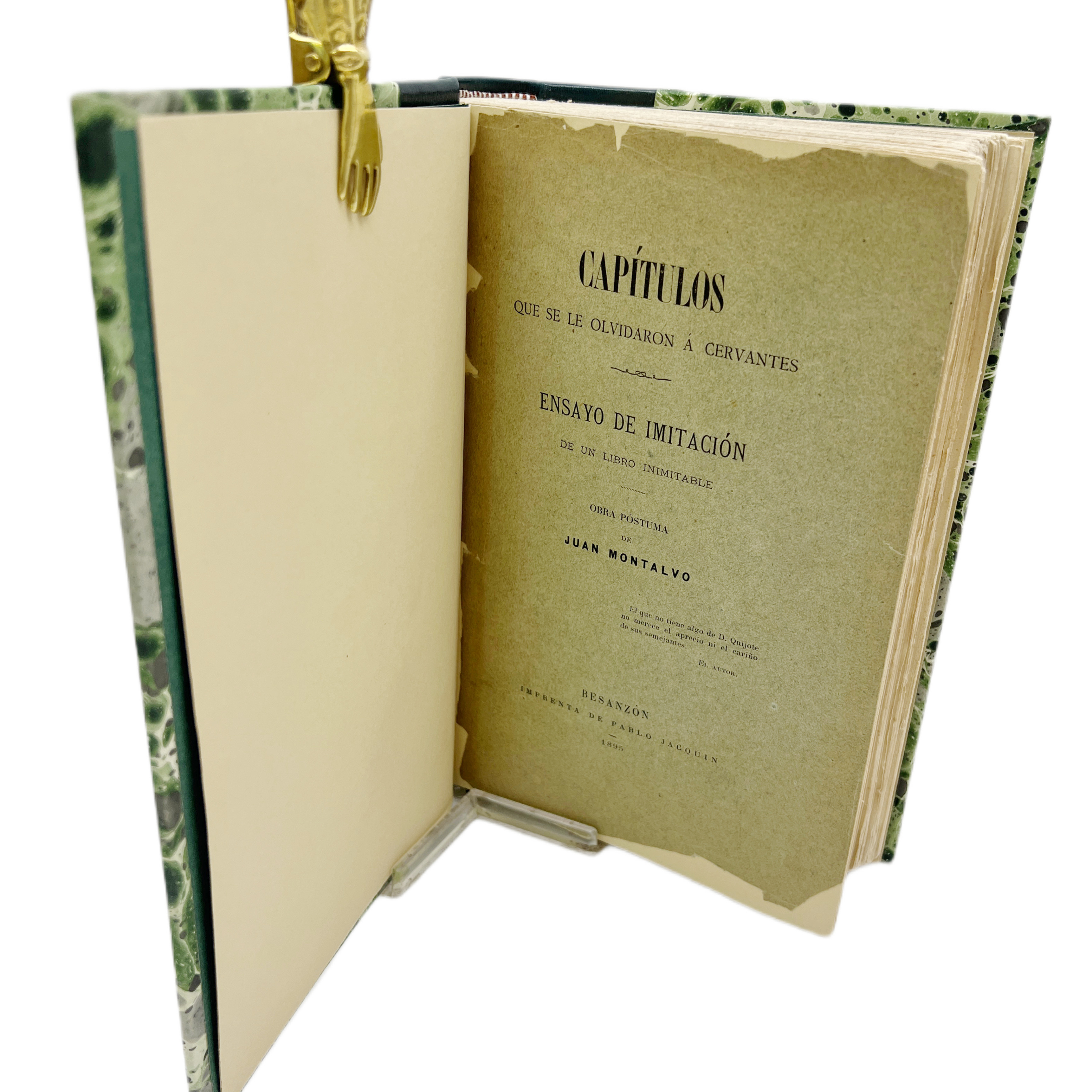 CAPÍTULOS QUE SE LE OLVIDARON A CERVANTES. ENSAYO DE IMITACIÓN DE UN LIBRO INIMITABLE. OBRA POSTUMA DE JUAN MONTALVO