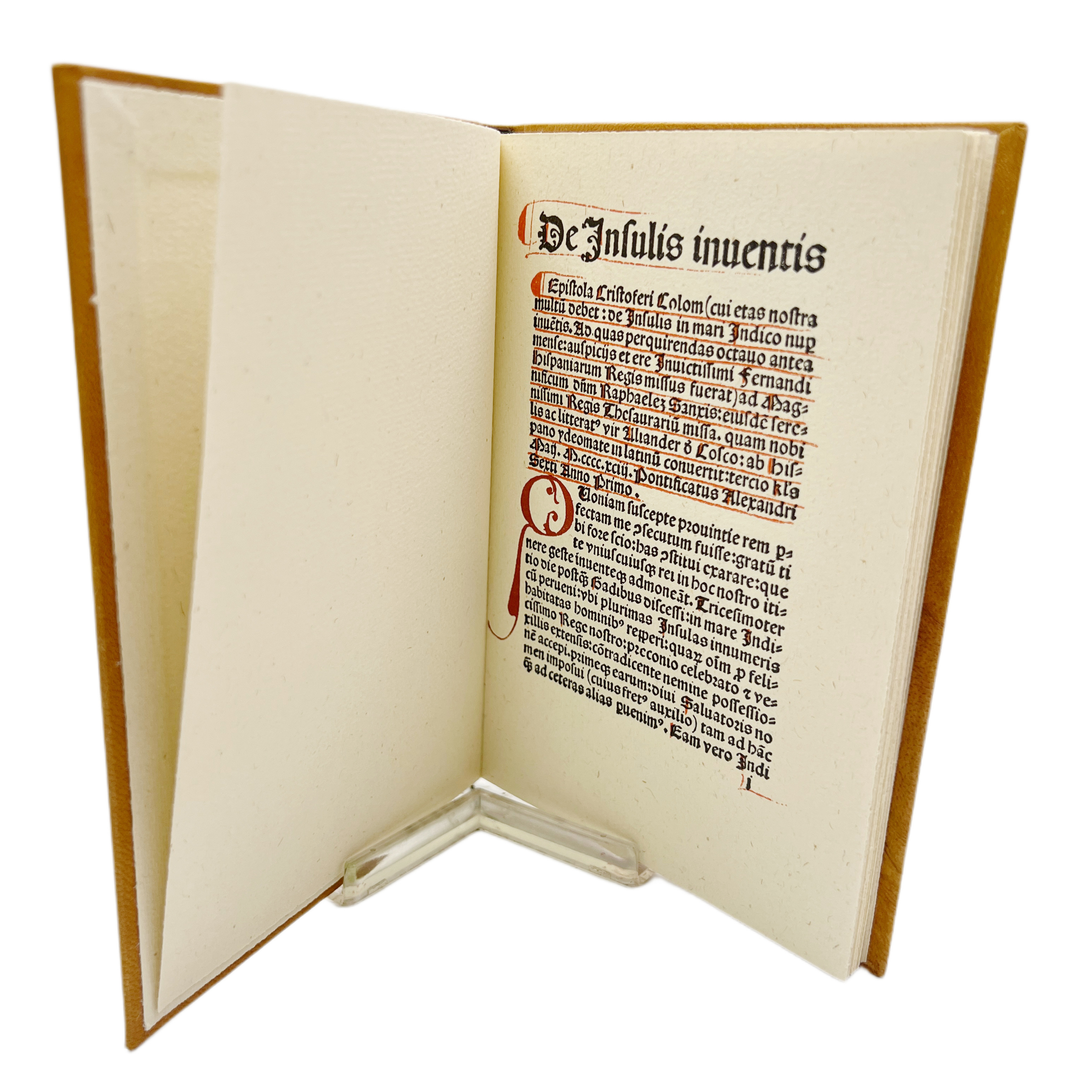 DER KOLUMBUSBRIEF 1493 GEDRUCKT ZU BASEL VON MICHAEL FURTER FÜR JOHANN BERGMANN VON OLPE. DEUTSCHE ÜBERSETZUNG VON LEO SCHELBERT