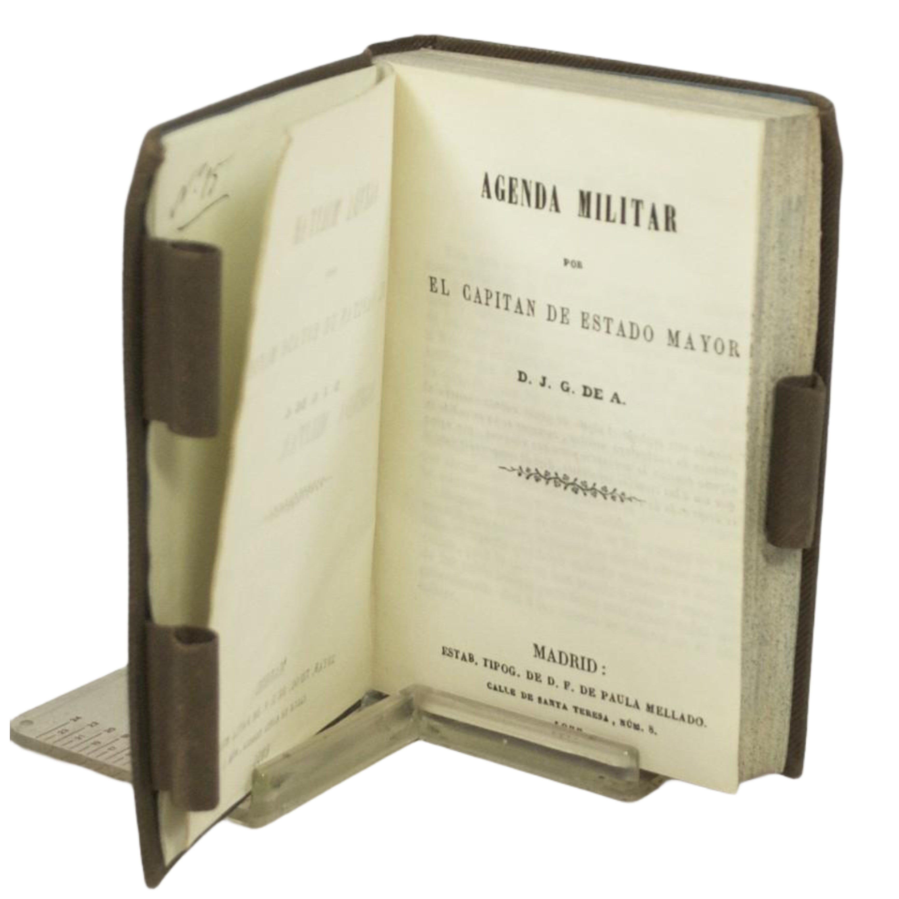 AGENDA MILITAR POR EL CAPITAN DE ESTADO MAYOR D. J. G. DE A.