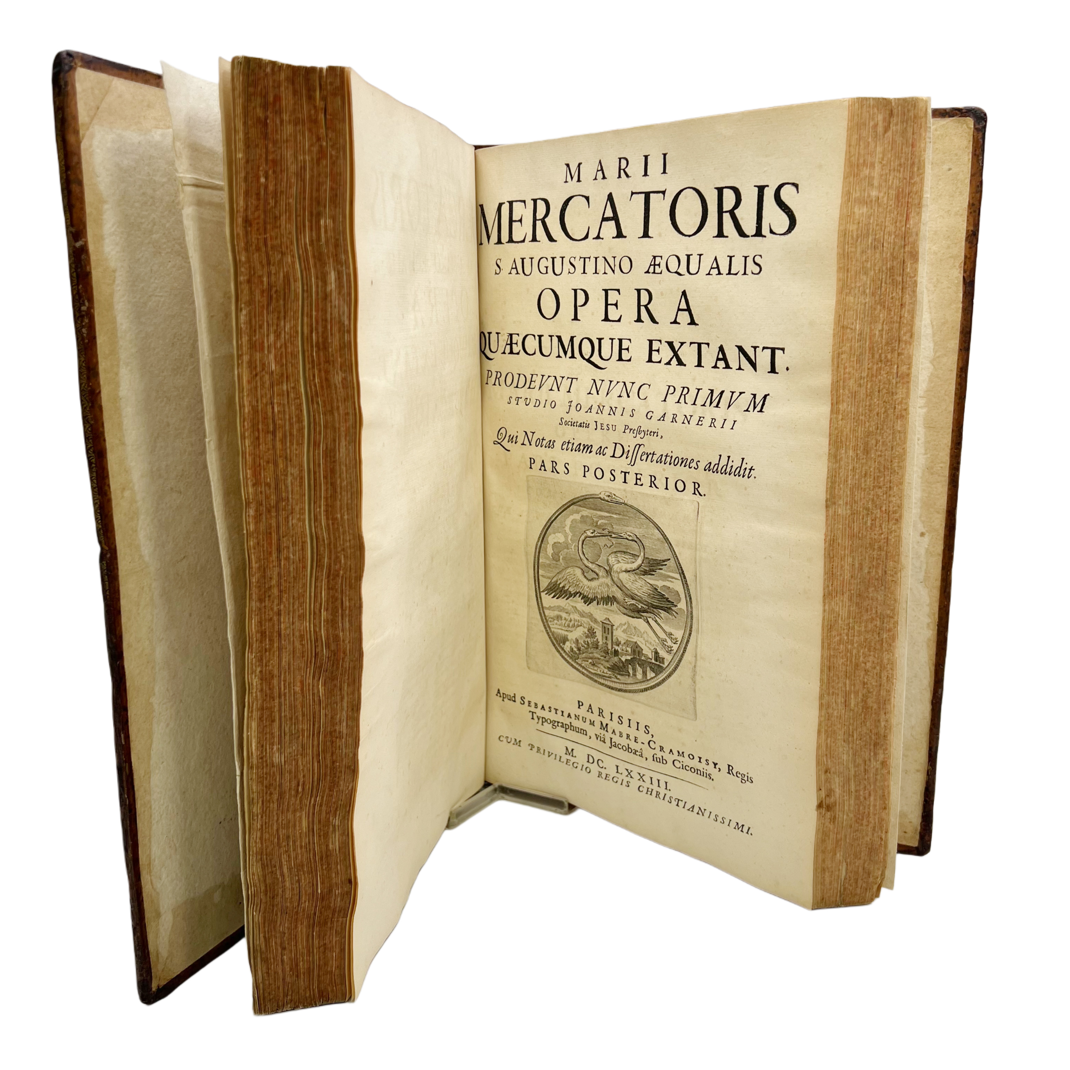 MARII MERCATORIS S. AUGUSTINO AEQUALIS OPERA QUAECUMQUE EXTANT PROVDEVNT NVNC PRIMVM STUDIO JOANNIS GARNERII...