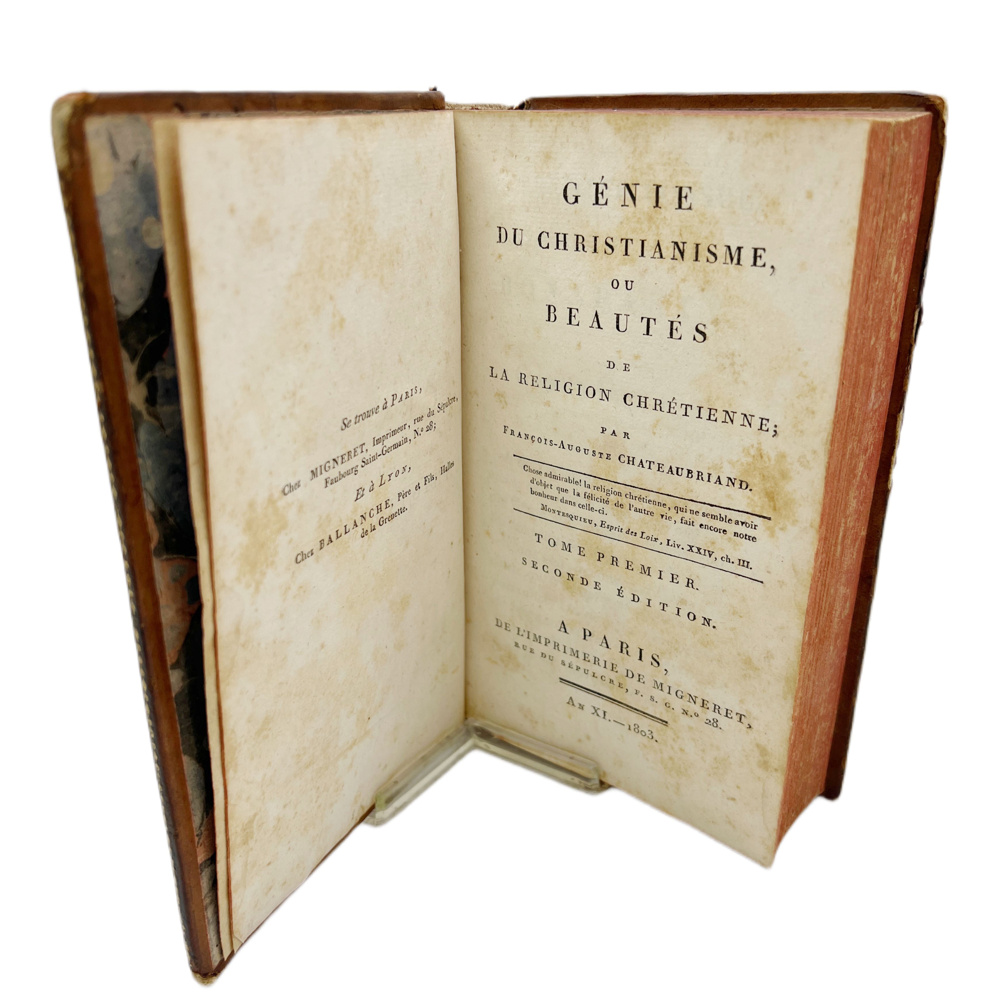 GÉNIE DU CHRISTIANISME, OU BEAUTÉS DE LA RELIGION CHRÉTIENNE.., SECONDE ÉDITION.