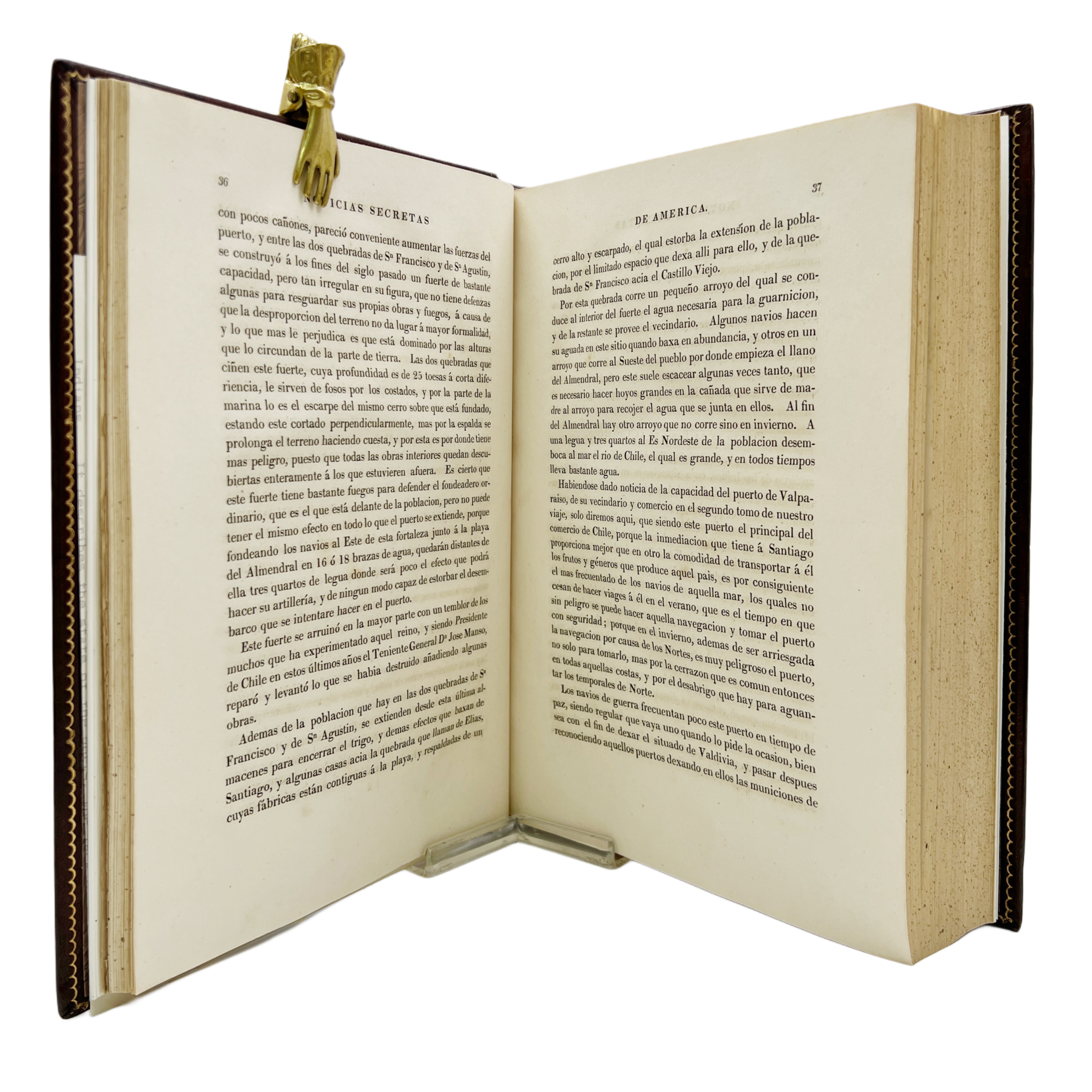 NOTICIAS SECRETAS DE AMÉRICA SOBRE EL ESTADO NAVAL, MILITAR, Y POLÍTICO DE LOS REYNOS DEL PERÚ, Y PROVINCIAS DE QUITO, COSTAS DE NUEVA GRANADA Y CHILE ... :ESCRITAS FIELMENTE SEGUN LAS INSTRUCCIONES DEL EXCELENTISIMO SEÑOR MARQUES DE LA ENSENADA ... 