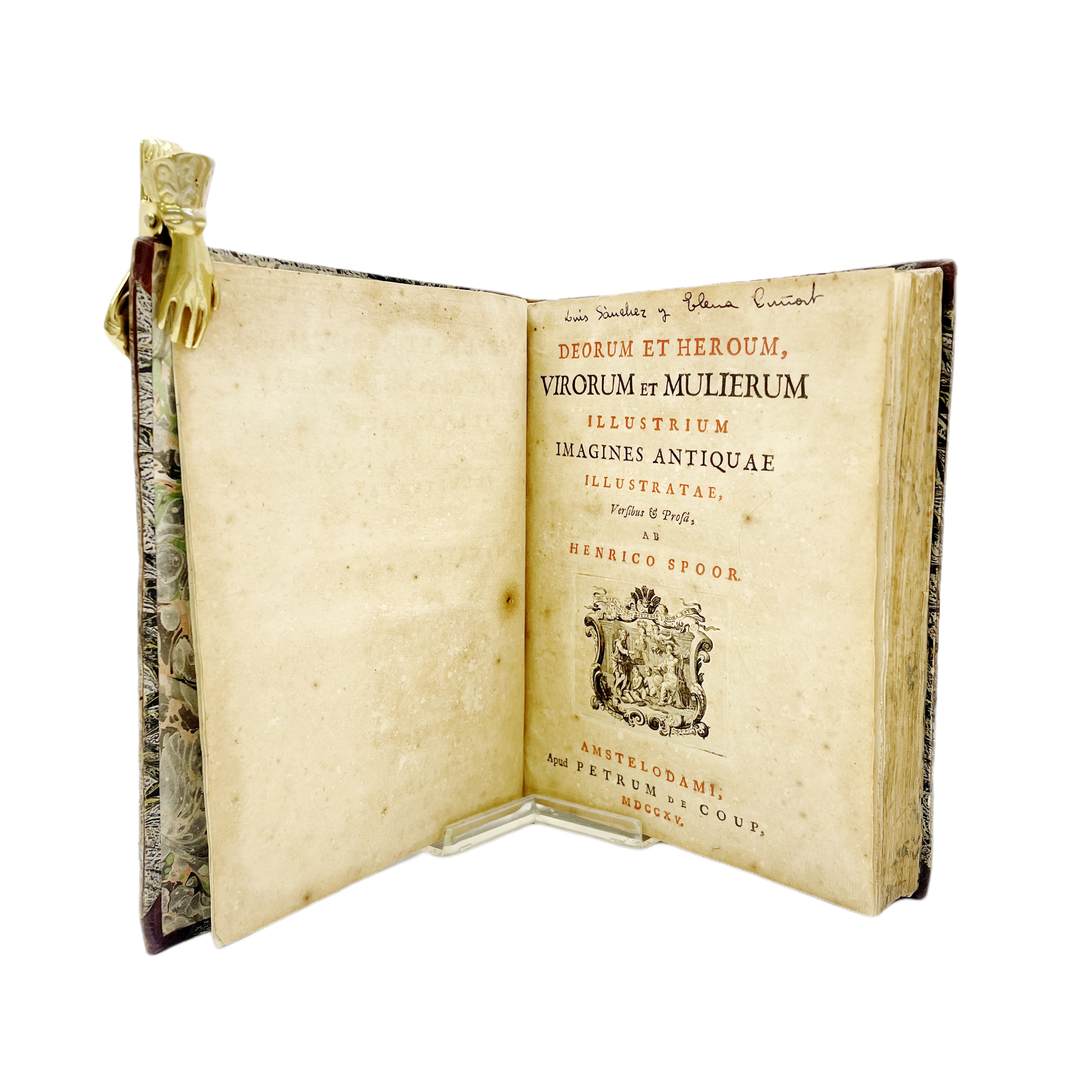 DEORUM ET HEROUM, VIRORUM ET MULIERUM ILLUSTRATIUM IMAGINES ANTIQUAE ILLUSTRATAE, VERSIBUS & PROFA, AB HERICO SPOOR