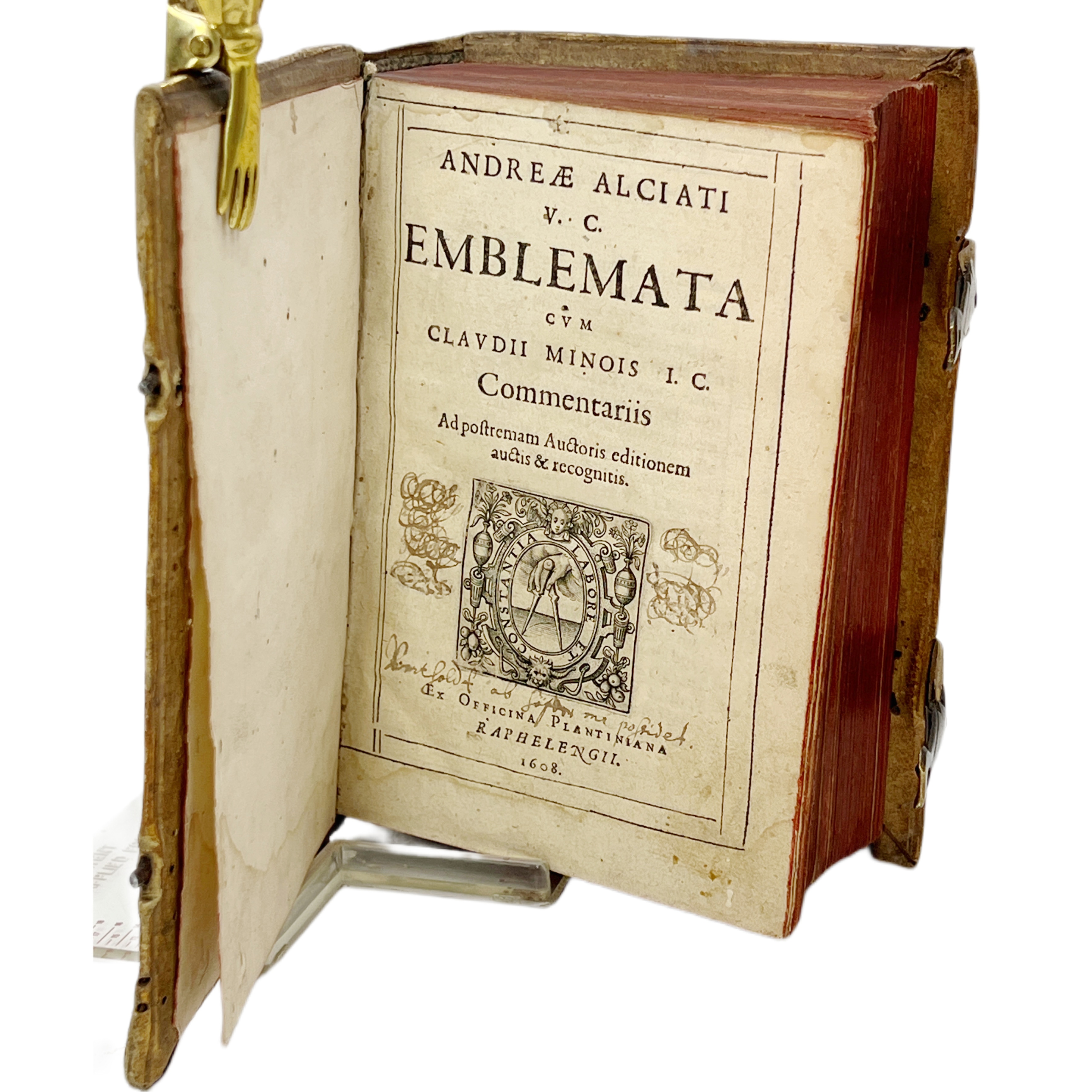 EMBLEMATA CUM CLAUDII MINOIS I.C. COMMENTARIIS AD POSTREMAM AUCTORIS EDITIONEM AUCTIS & RECOGNITIS.