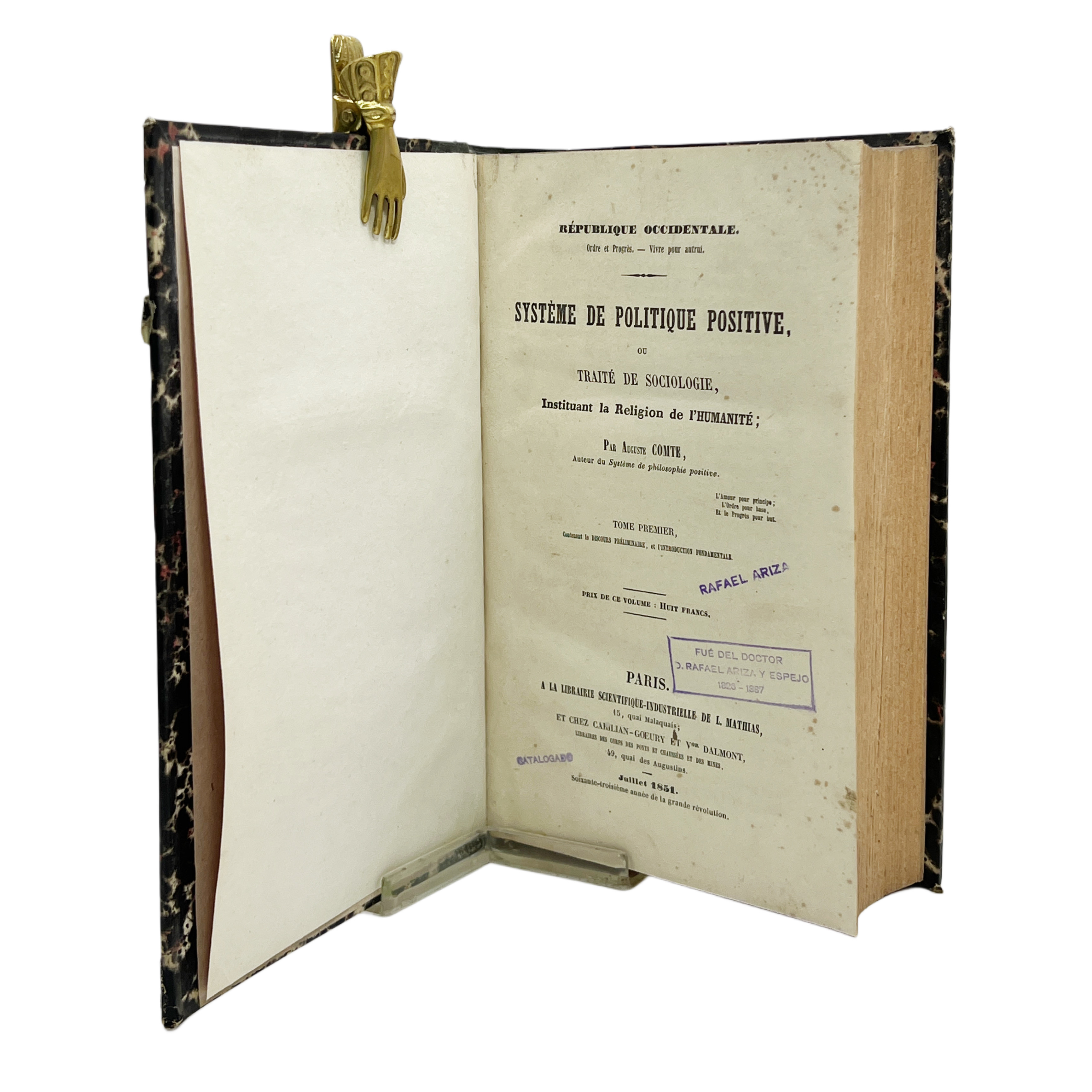 SYSTÈME DE POLITIQUE POSITIVE, OU TRAITE DE SOCIOLOGIE, INSTITUANT LA RELIGION DE L'HUMANITÉ