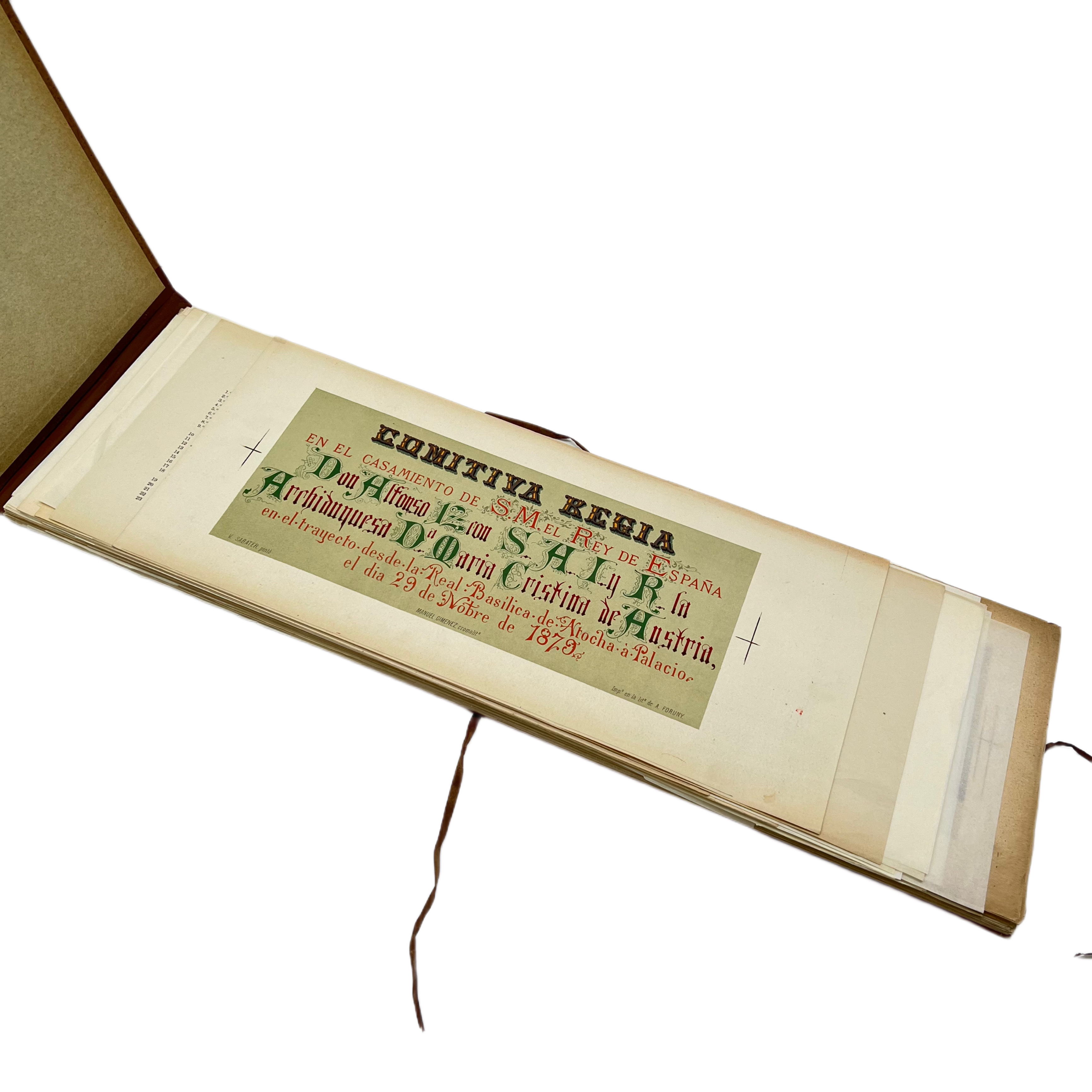 COMITIVA REGIA EN EL CASAMIENTO DE S.M. EL REY DE ESPAÑA DON ALFONSO XII Y LA ARCHIDUQUESA Dª MARÍA CRISTINA DE AUSTRIA EN EL TRAYECTO DESDE LA REAL BASÍLICA DE ATOCHA A PALACIO, EL DIA 29 DE NOVIEMBRE DE 1879