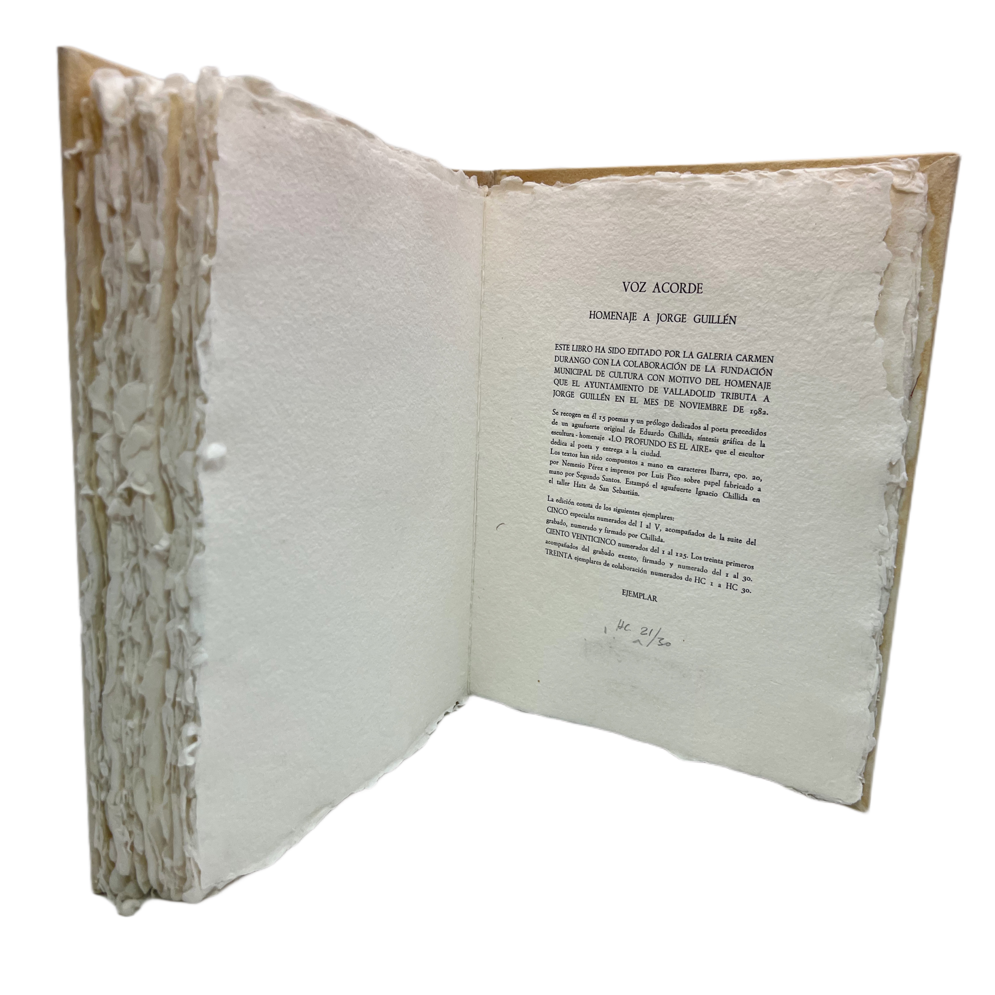 VARIOS AUTORES - VOZ ACORDE HOMENAJE A JORGE GUILLEN - 1982