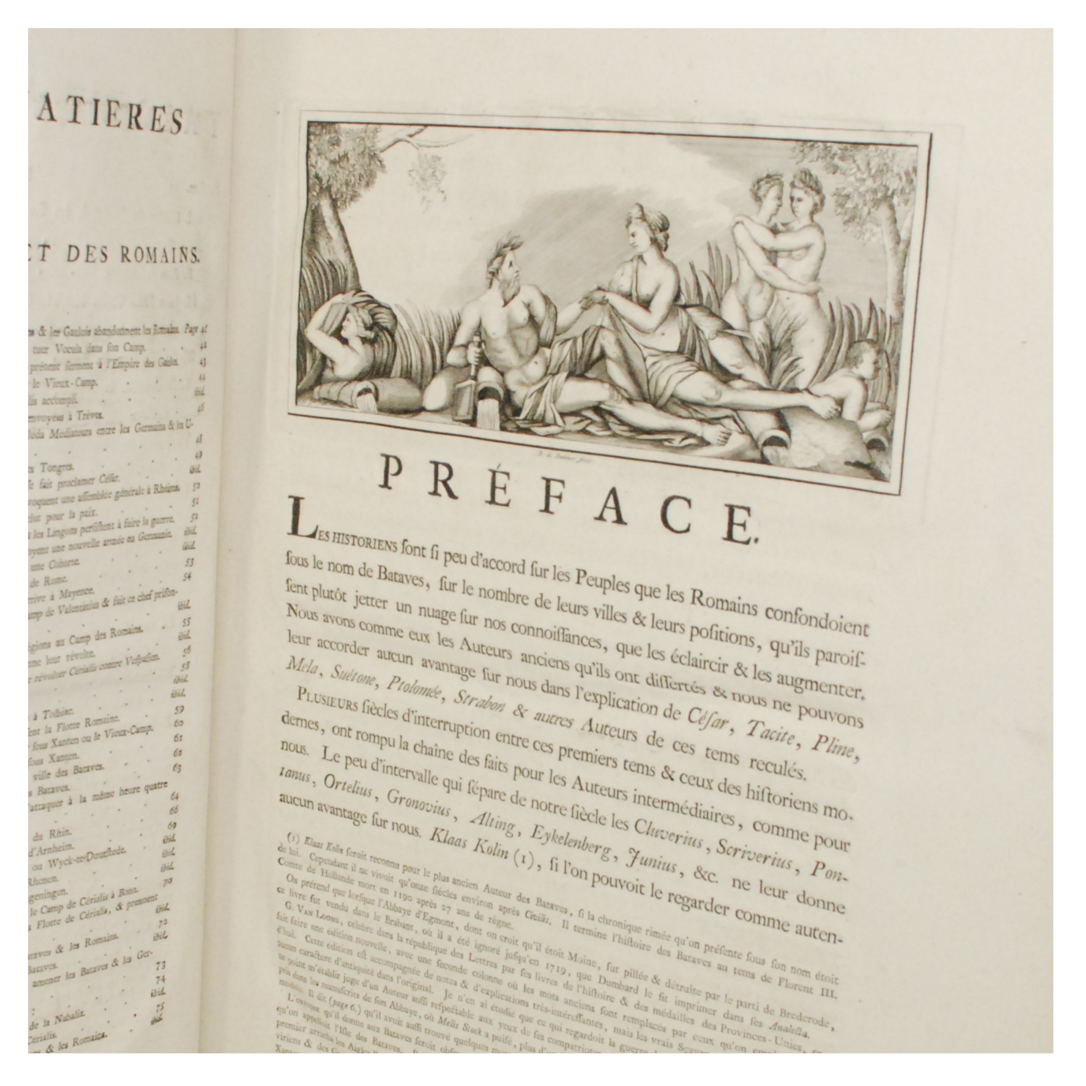 HISTOIRE DE LA GUERRE DES BATAVES ET DES ROMAINS, D'APRÈS CÉSAR; CORNEILLE TACITE &C. AVEC LES PLANCHES D'OTTO VAENIUS GRAVÉES PAR A. TEMPESTA MORT EN 1630. REDIGÉE PAR LE MARQUIS DE ST. SIMON ET ACOMPAGNÉE DE PLANS ET CARTES NOUVELLES