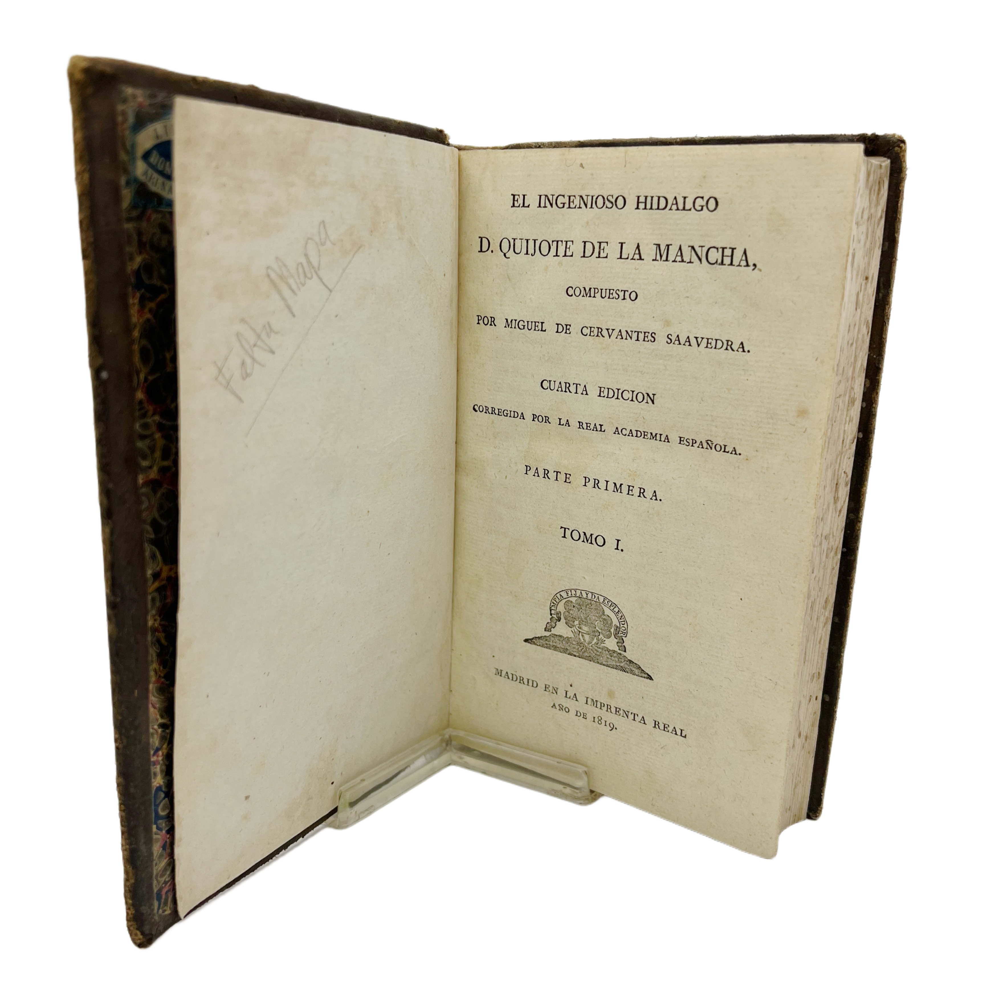 EL INGENIOSO HIDALGO D. QUIJOTE DE LA MANCHA, COMPUESTO POR MIGUEL DE CERVANTES SAAVEDRA. CUARTA EDICIÓN CORREGIDA POR LA REAL ACADEMIA ESPAÑOLA