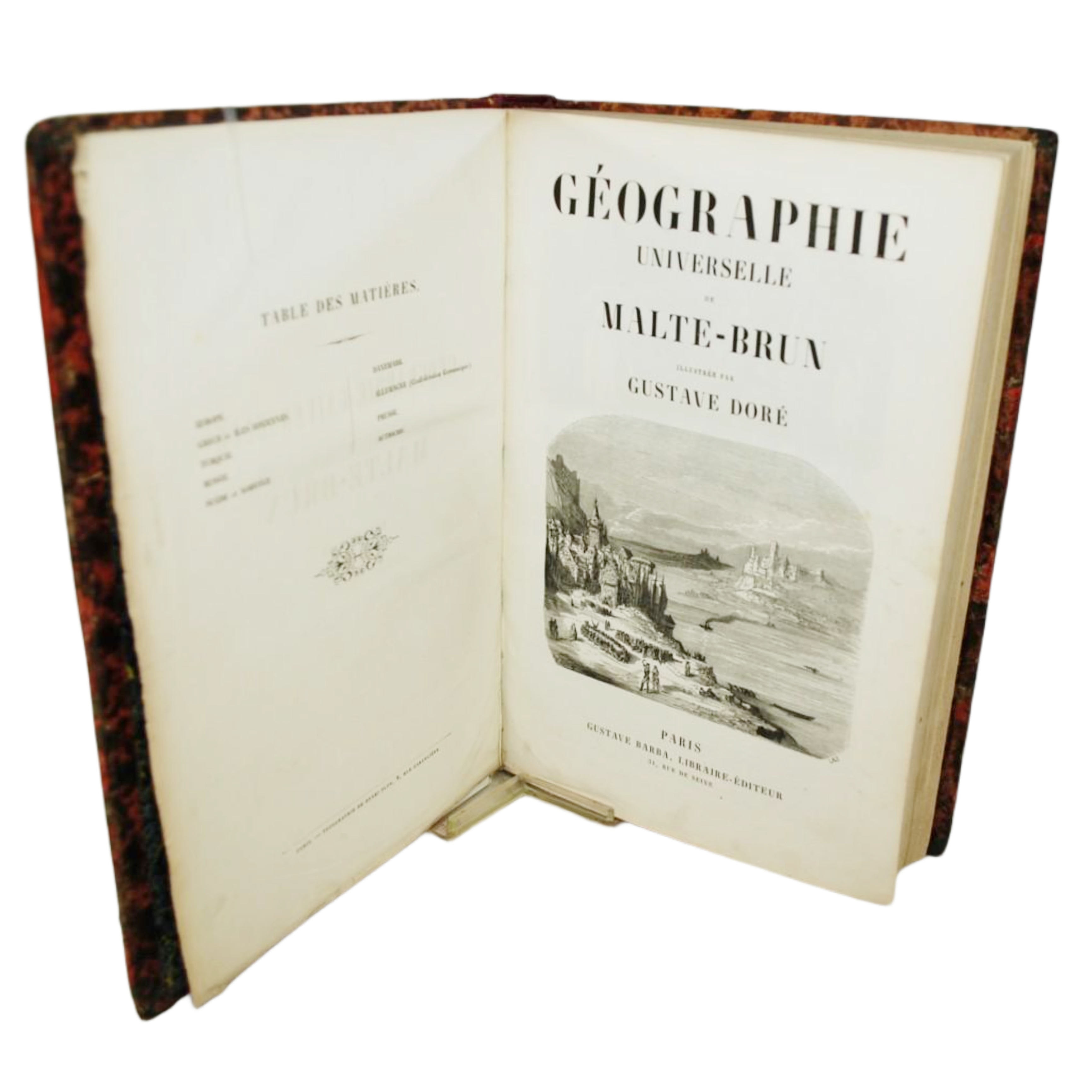 GEOGRAPHIE UNIVERSELLE DE MALTE BRUN ILLUSTRÉE PAR GUSTAVE DORÉ.