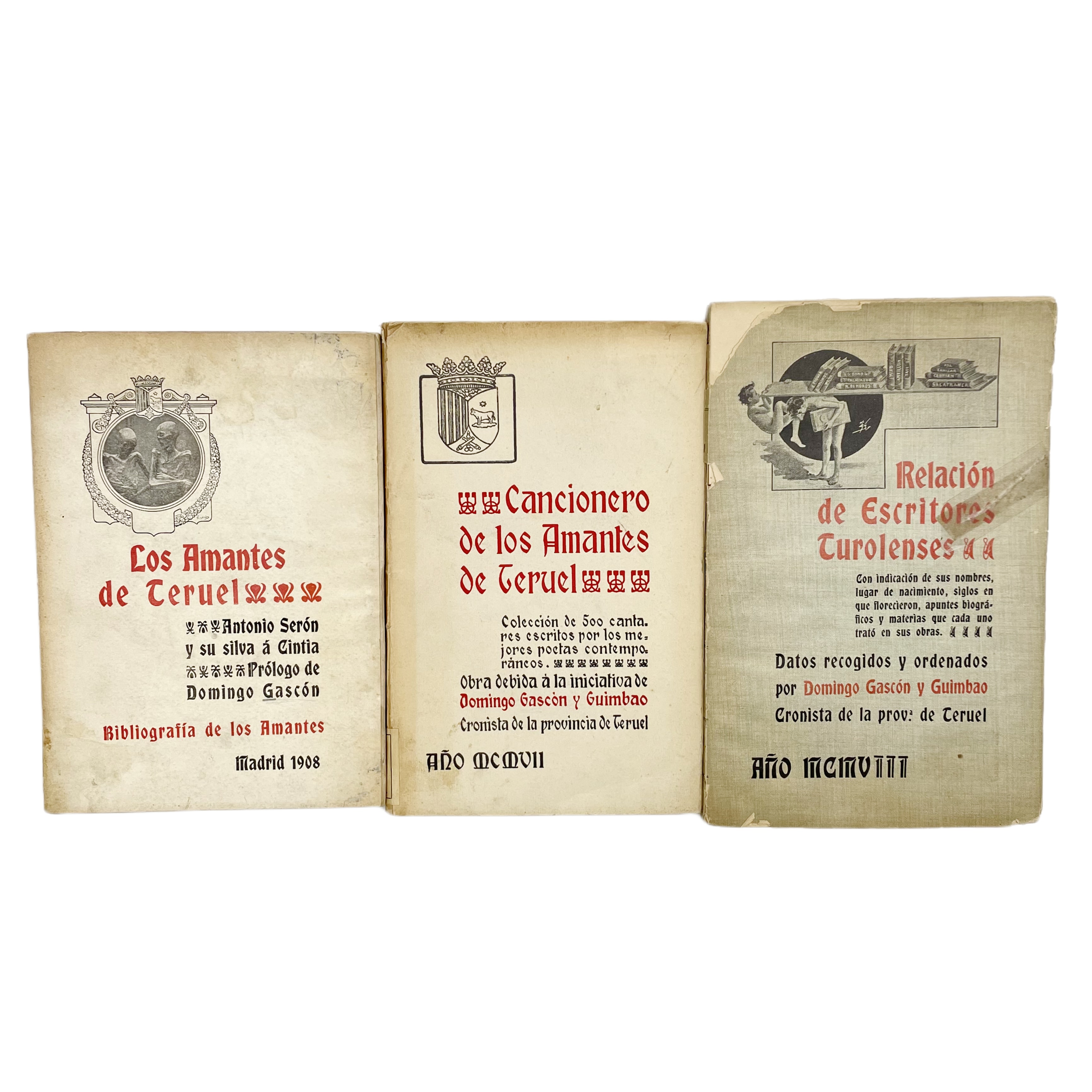 LOS AMANTES DE TERUEL - ANTONIO SERÓN Y SU SILVA Á CINTIA (POESIA LATINA INÉDITA DEL S.XVI) PRECEDIDA DE UN PRÓLOGO. SEGUIDA DE LA TRADUCCIÓN CASTELLANA Y DE LA BIBLIOGRAFÍA DE LOS AMANTES. CANCIONERO DE LOS AMANTES DE TERUEL. COLECCIÓN DE 500 CANTAR