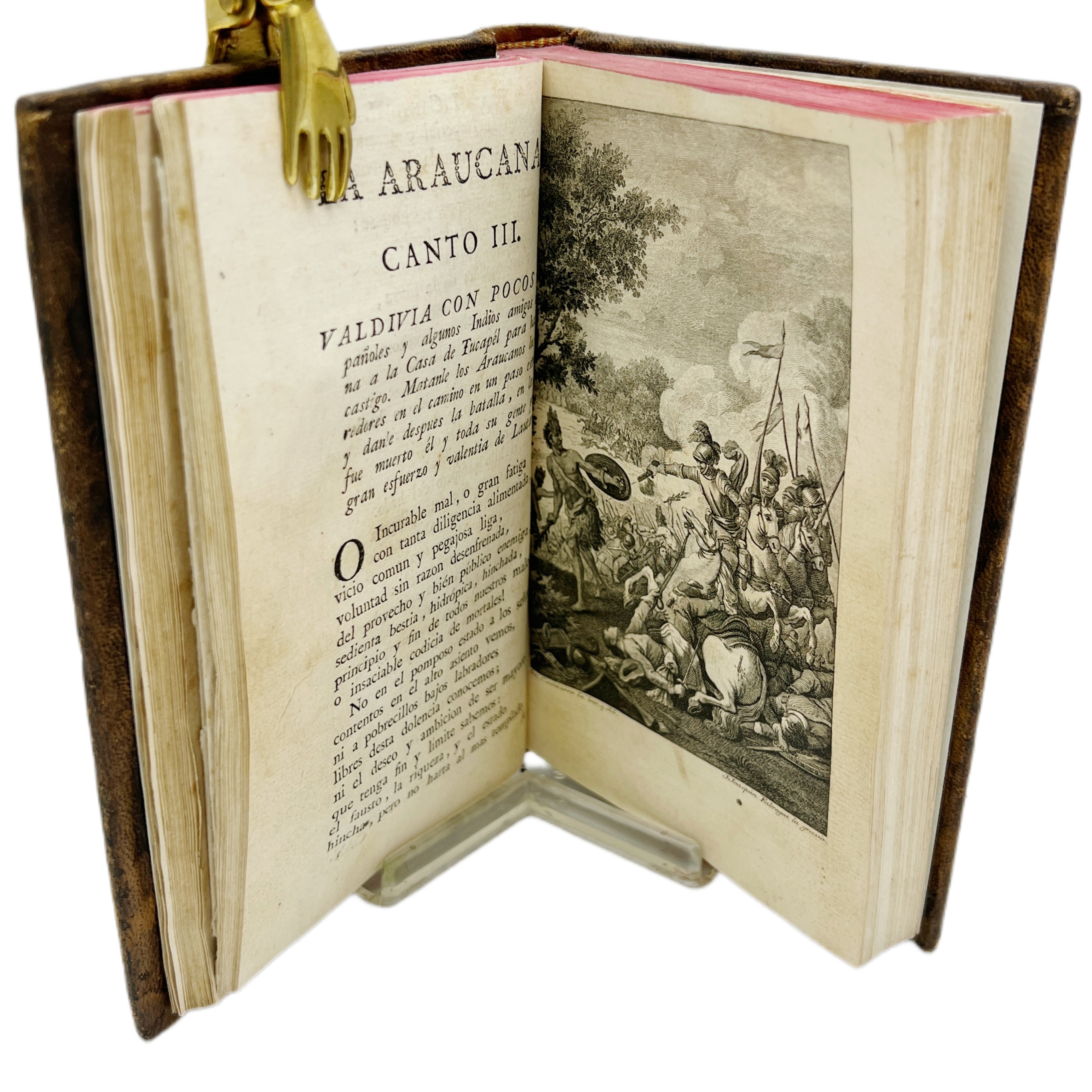 LA ARAUCANA PARTE I. DIRIDA AL REY DON FELIPE NUESTRO SEÑOR. SU AUTOR DON ALONSO DE ERCILLA Y ZUÑIGA, CABALLERO DEL ORDEN DE SANTIAGO, GENTILHOMBRE DE LA CAMARA DE LA MAGESTAD EMPERADOR