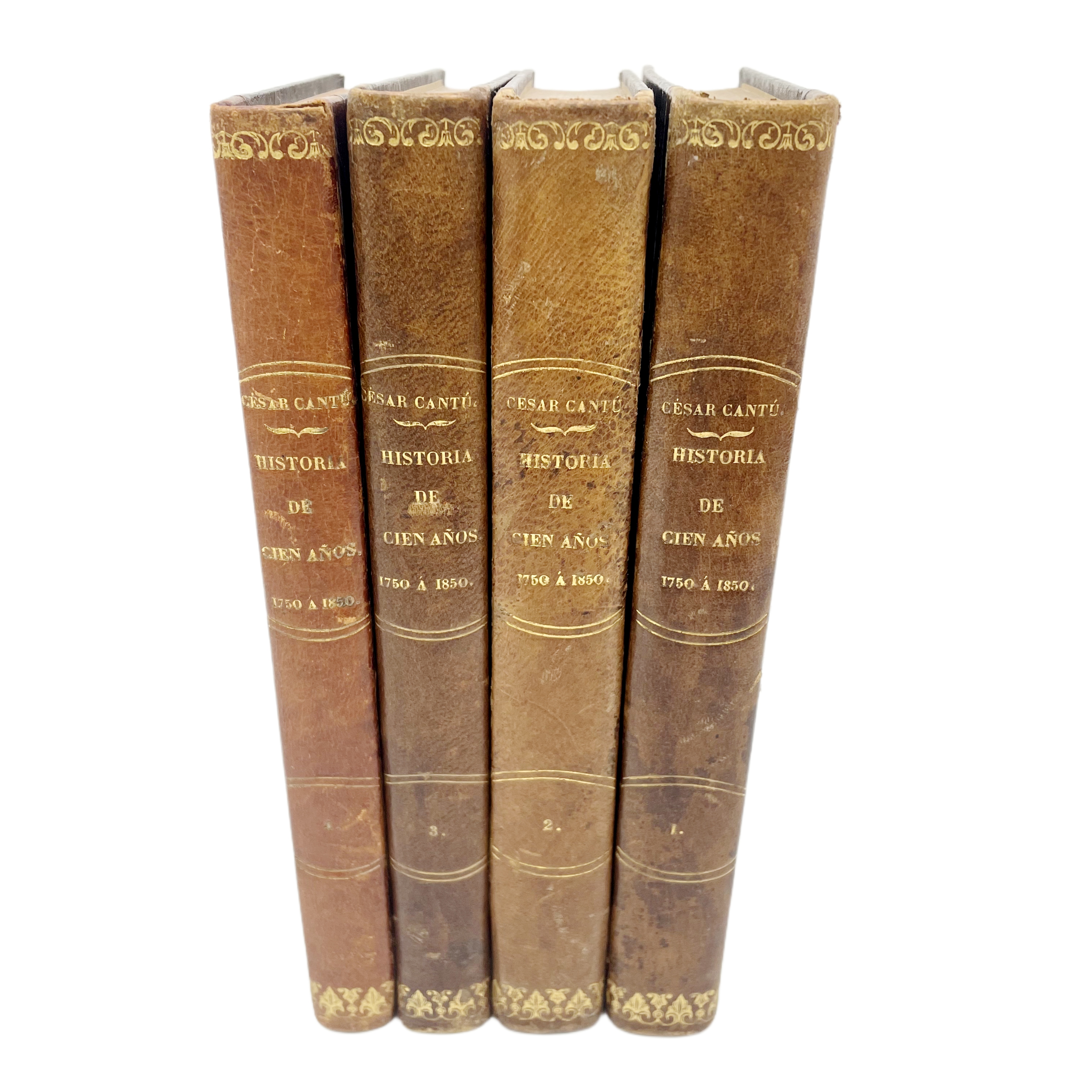 HISTORIA DE CIEN AÑOS (1750 A 1850) ESCRITA EN ITALIANO POR CESAR CANTU Y TRADUCIDA DE LA SEGUNDA EDICION POR DON NEMESIO FERNÁNDEZ CUESTA