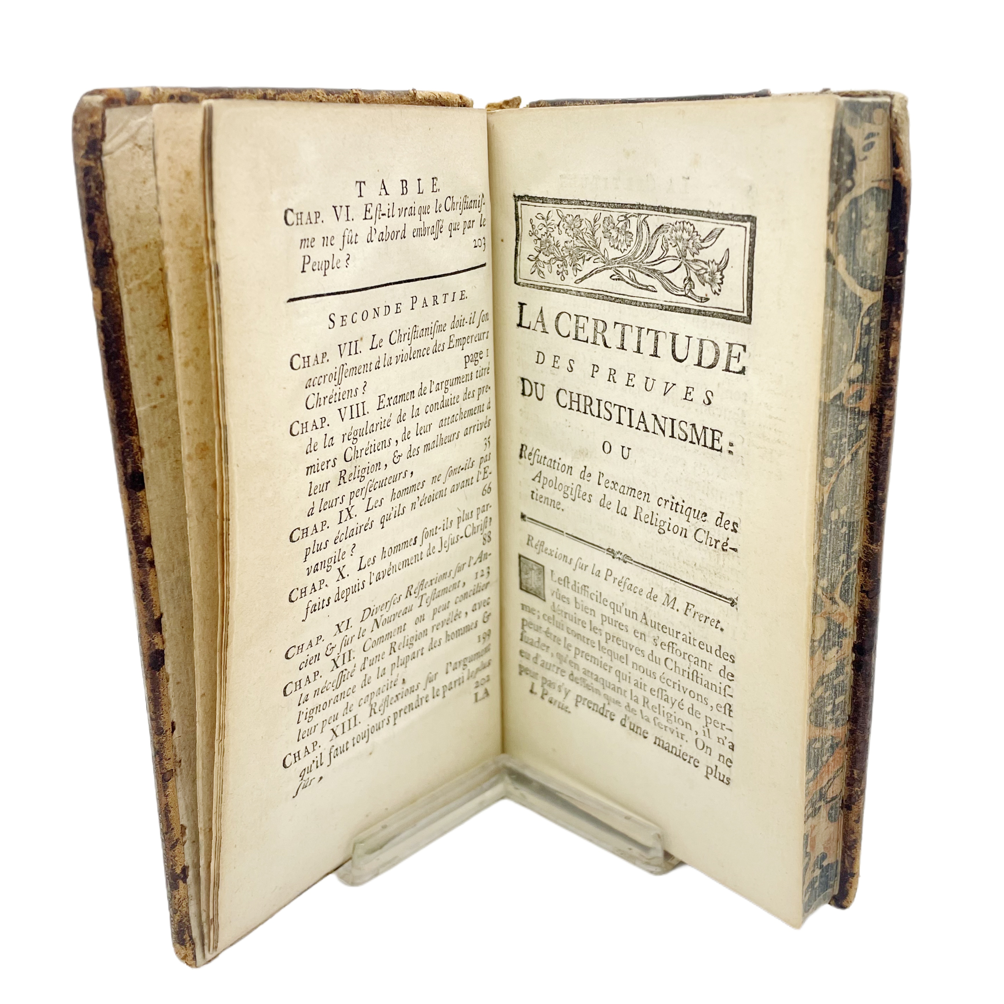 LA CERTITUDE DES PREUVES DU CHRISTIANISME: OU REFUTATION DE L'EXAMEN CRITIQUE DES APOLOGIES DE LA RELIGION CHRÉTIENNE.