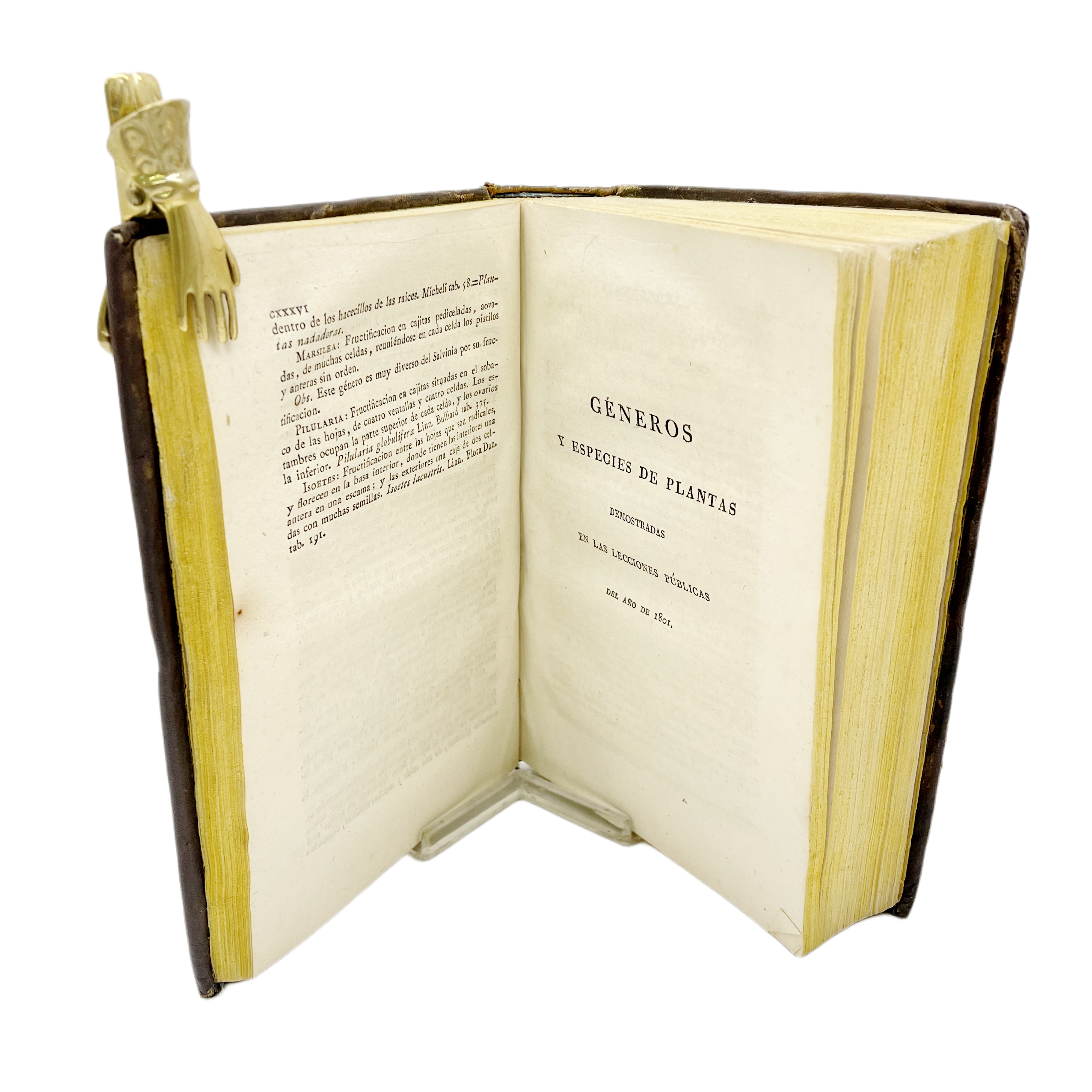 DESCRIPCIÓN DE LAS PLANTAS QUE D. ANTONIO JOSEF CAVANILLES DEMOSTRÓ EN LAS LECCIONES PÚBLICAS DEL AÑO 1801 PRECEDIDA DE LOS PRINCIPIOS ELEMENTALES DE LA BOTÁNICA.
