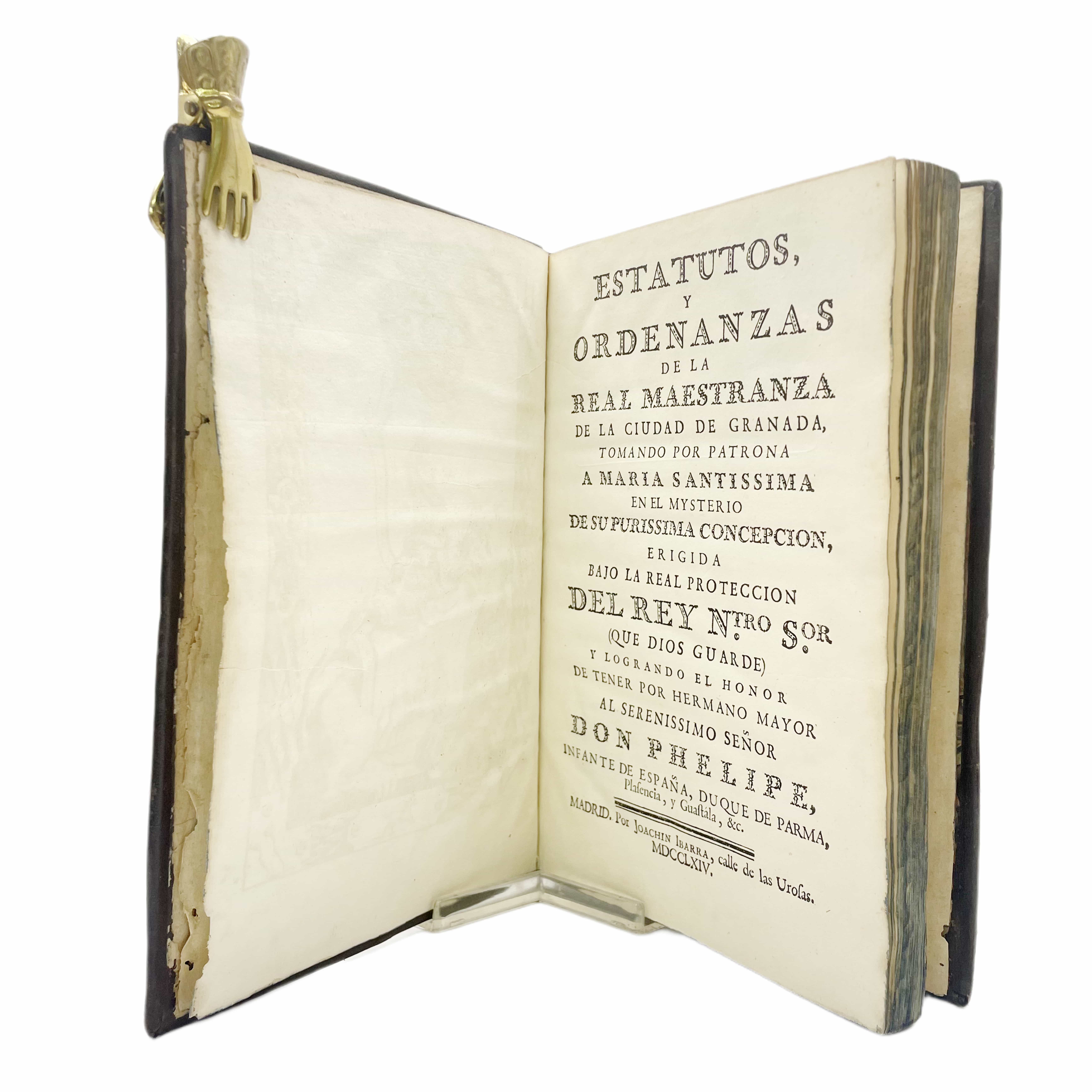 ESTATUTOS Y ORDENANZAS DE LA REAL MAESTRANZA DE LA CIUDAD DE GRANADA.