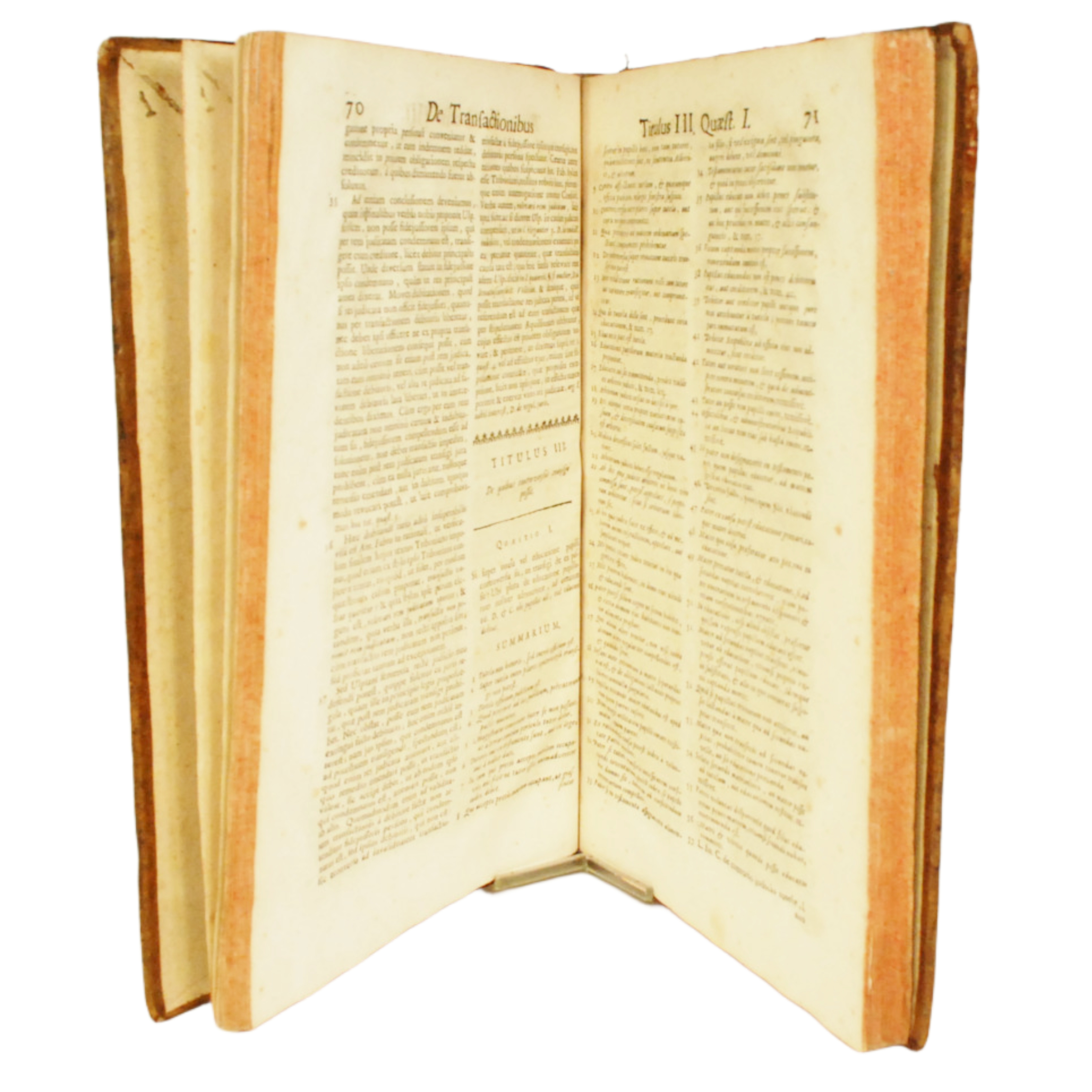 TRACTATUS DE TRANSACTIONIBUS. IN QUO INTEGRA TRANSACTIONUM MATERIA THEORICE, AC PRACTICE, INGENTI STUDIO, & JUSTA METHODO COLLECTA, & EXPOSITA CONTINETUR