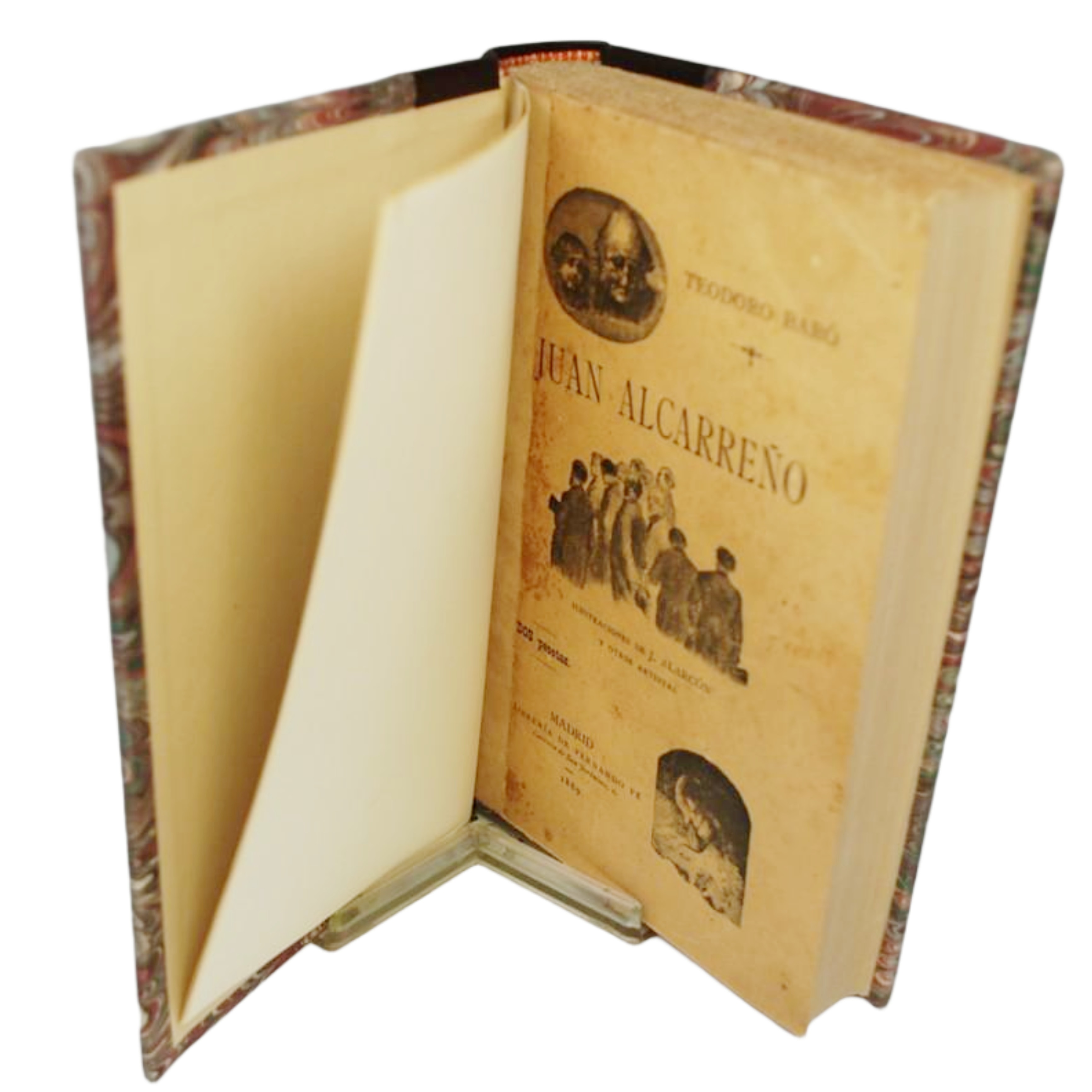 JUAN ALCARREÑO POR D. TEODORO BARÓ. ILUSTRACIONES DE J. ALARCÓN Y OTROS ARTISTAS.