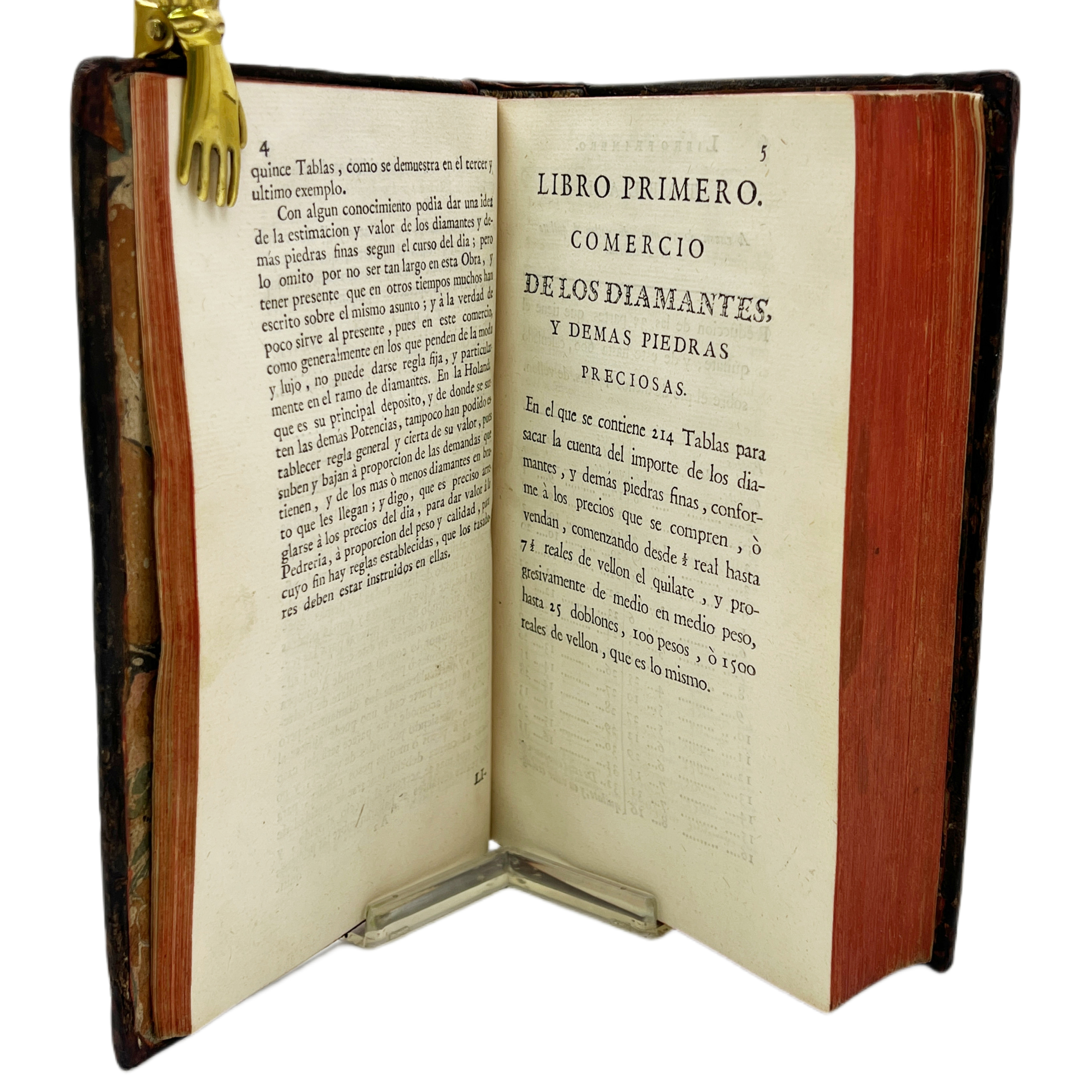 MANUAL DE JOYEROS, CON LA TEORICA Y PRACTICA PARA CON BREVEDAD SACAR LA CUENTA DEL VALOR EN QUE SE VENDEN, Y COMPRAN LOS DIAMANTES, Y DEMAS PIEDRAS PRECIOSAS, Y TAMBIEN EL ORO Y LA PLATA.