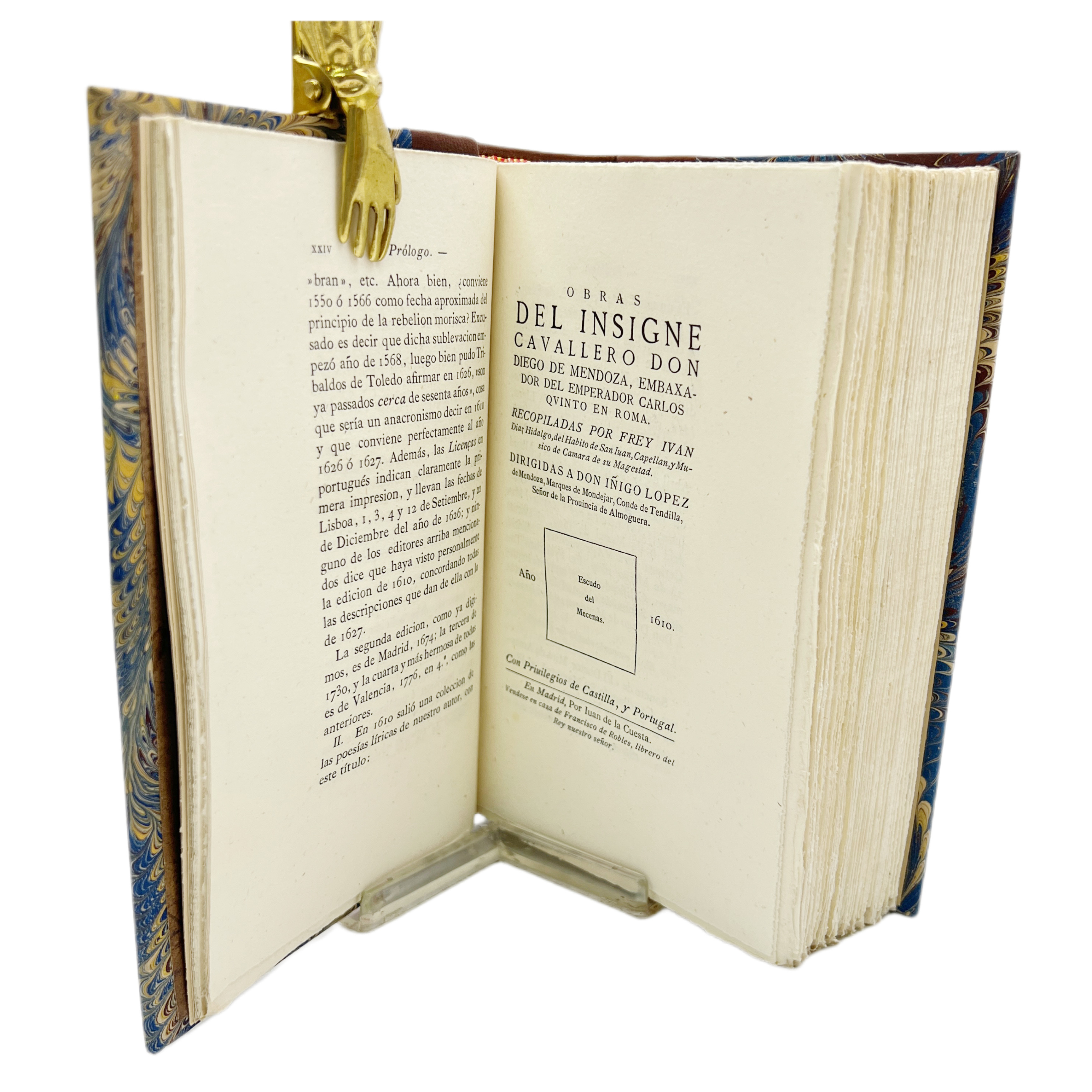 OBRAS POÉTICAS DE D. DIEGO HURTADO DE MENDOZA. PRIMERA EDICIÓN COMPLETA.