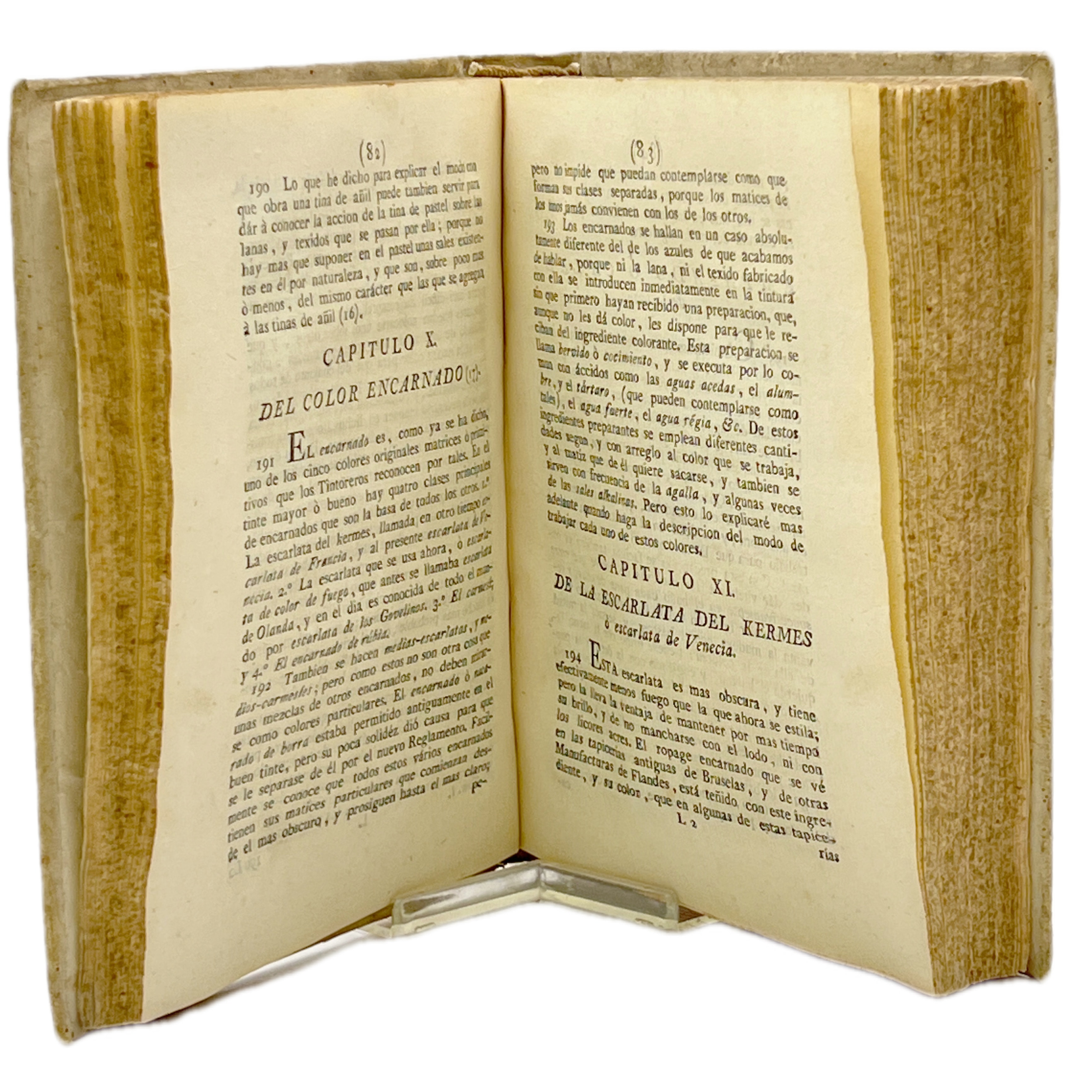 ARTE DE TEÑIR LAS LANAS, SEDAS, HILO Y ALGODÓN Ó COMPENDIO UNIVERSAL DE LA TEÓRICA Y PRÁCTICA DE LA TINTURA Y CUANTO A ELLA CORRESPONDE