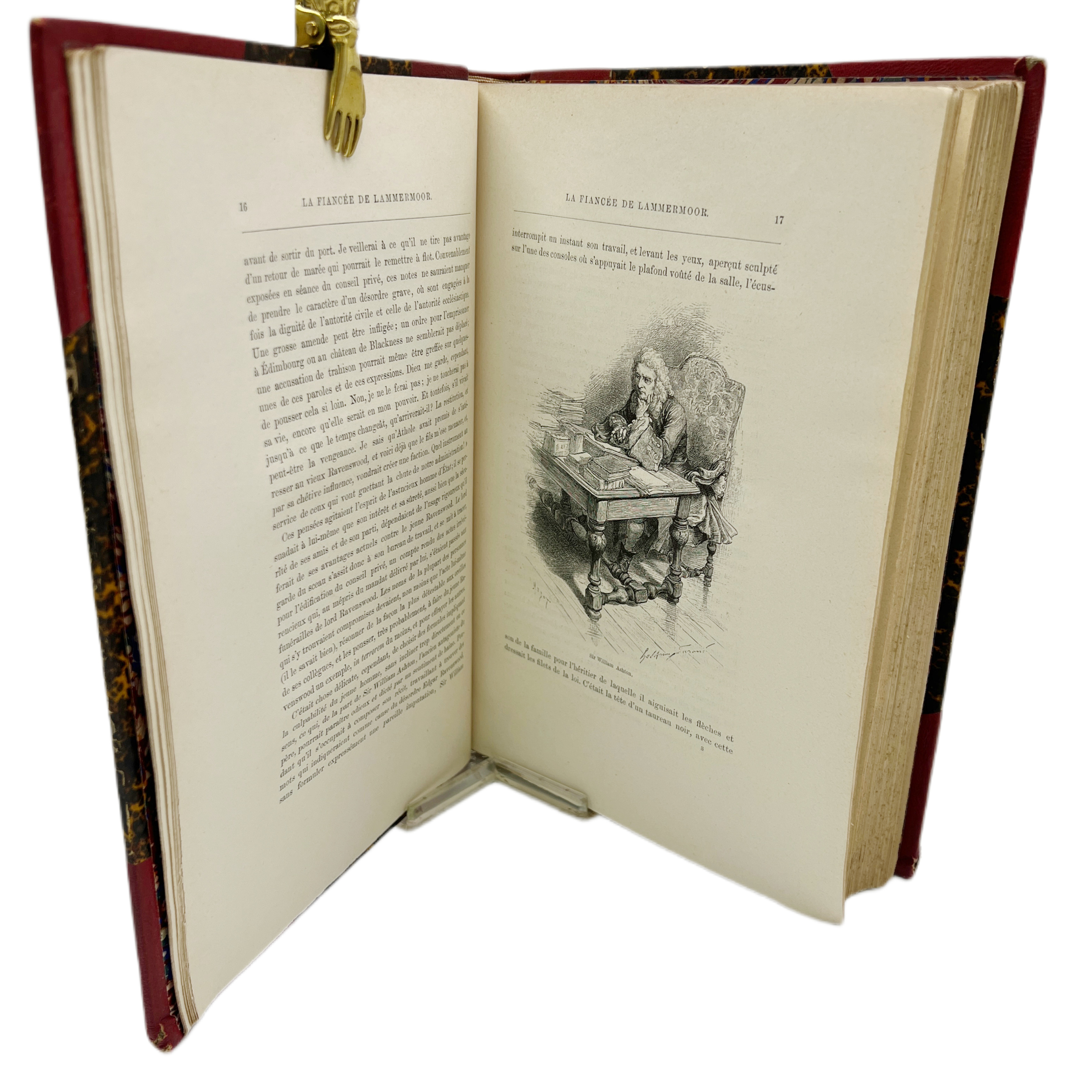 LA FIANCÉE DE LAMMERMOOR SUIVI DU NAIN NOIR (WALTER SCOTT ILLUSTRÉ) TRADUCTION PAR M. L. DAFFRY DE LA MONNOYE DESSINS DE MM. BROWN, GODEFROY DURAND, ERIZ, C. GILBERT, MONTADER, RIOU ET VIDAL.