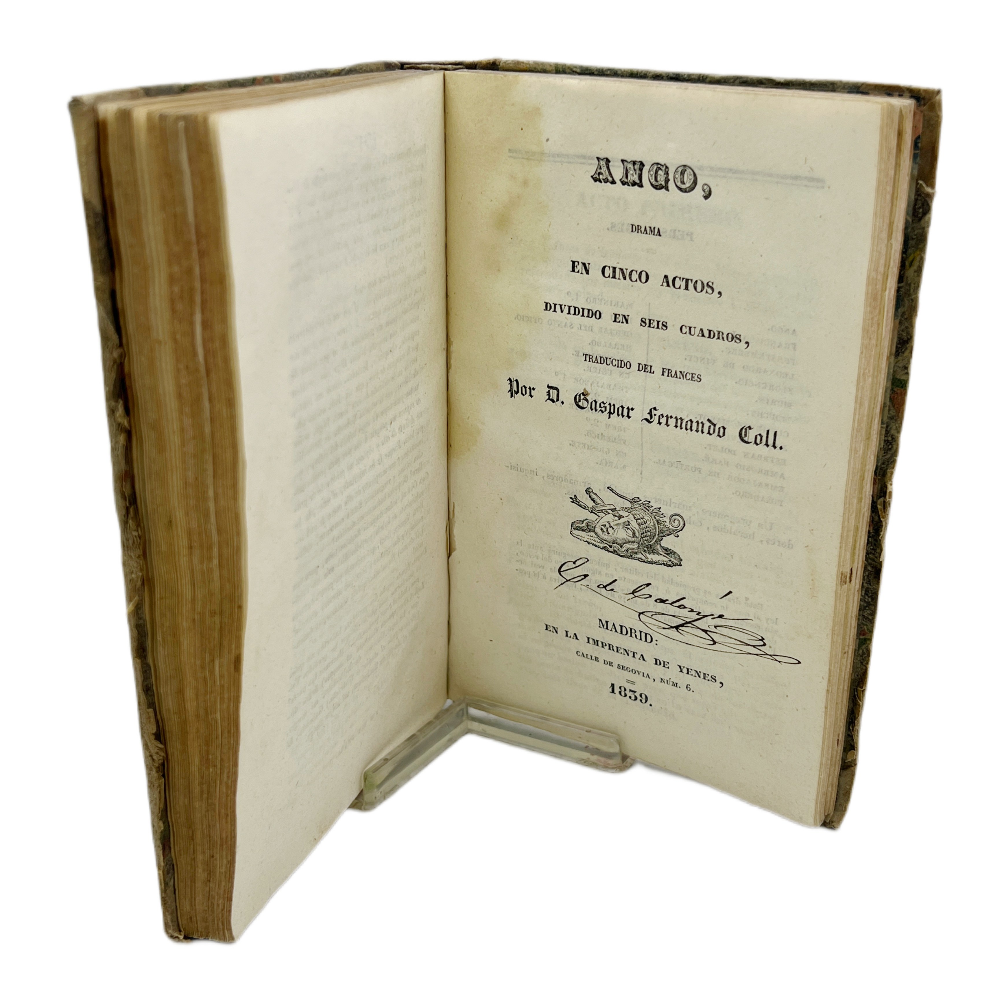 EL CASTILLO DE SAN ALBERTO, TRADUCIDO  POR DON PEDRO BARANDA DE CARRION (MADRID IMPRENTA DE YENES 1839) / GABRIELA DE BELLE-ISLE. DEL CÉLEBRE ALEJANDRO DUMAS TRADUCIDO POR DON ISIDORO GIL (MADRID IMPRENTA DE REPULLÉS, 1839) / ANGO, ....