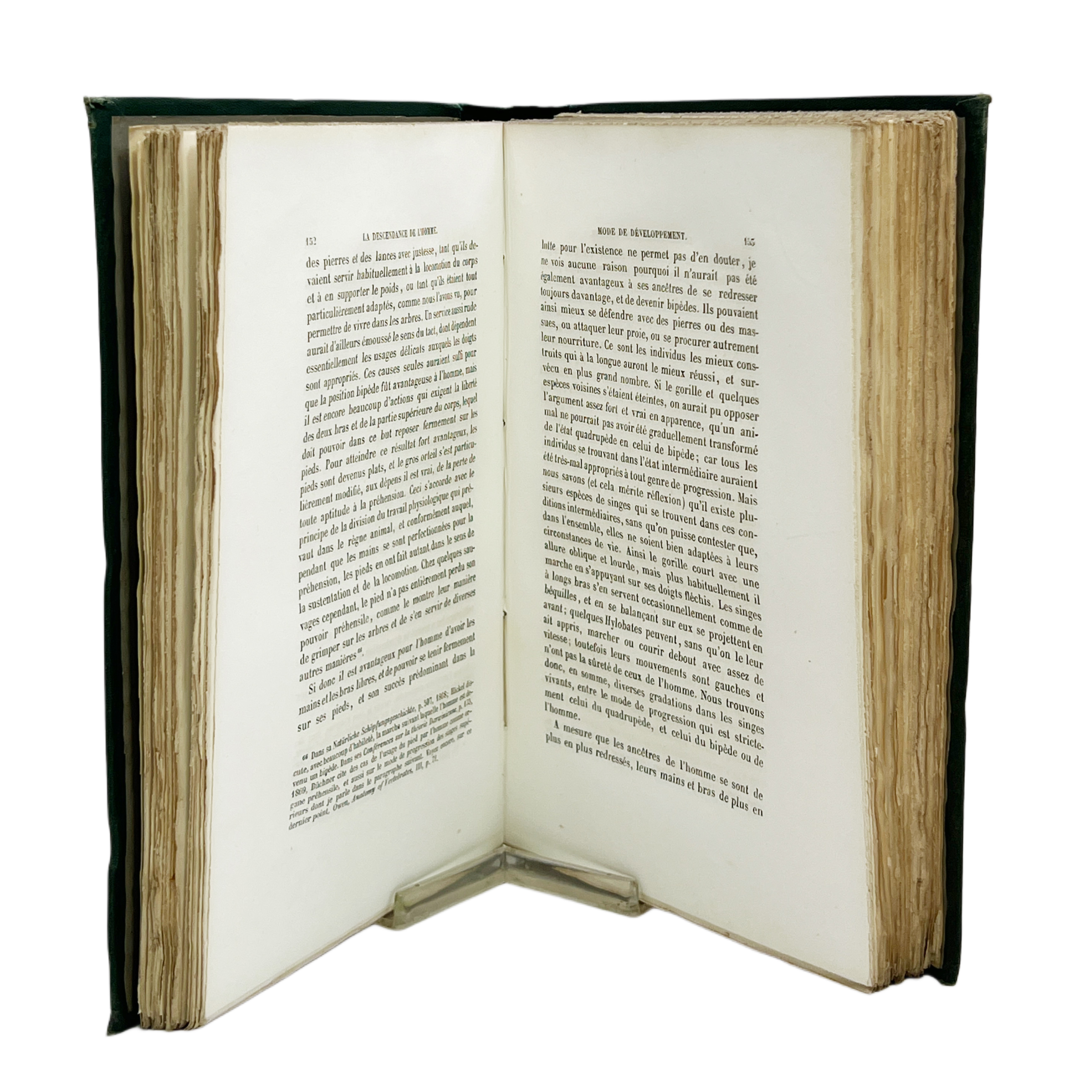 LA DESCENDANCE DE L'HOMME ET LA SELECTION SEXUELLE PAR ..., TRADUIT DE L'ANGLAIS PAR J.J. MOULINIE