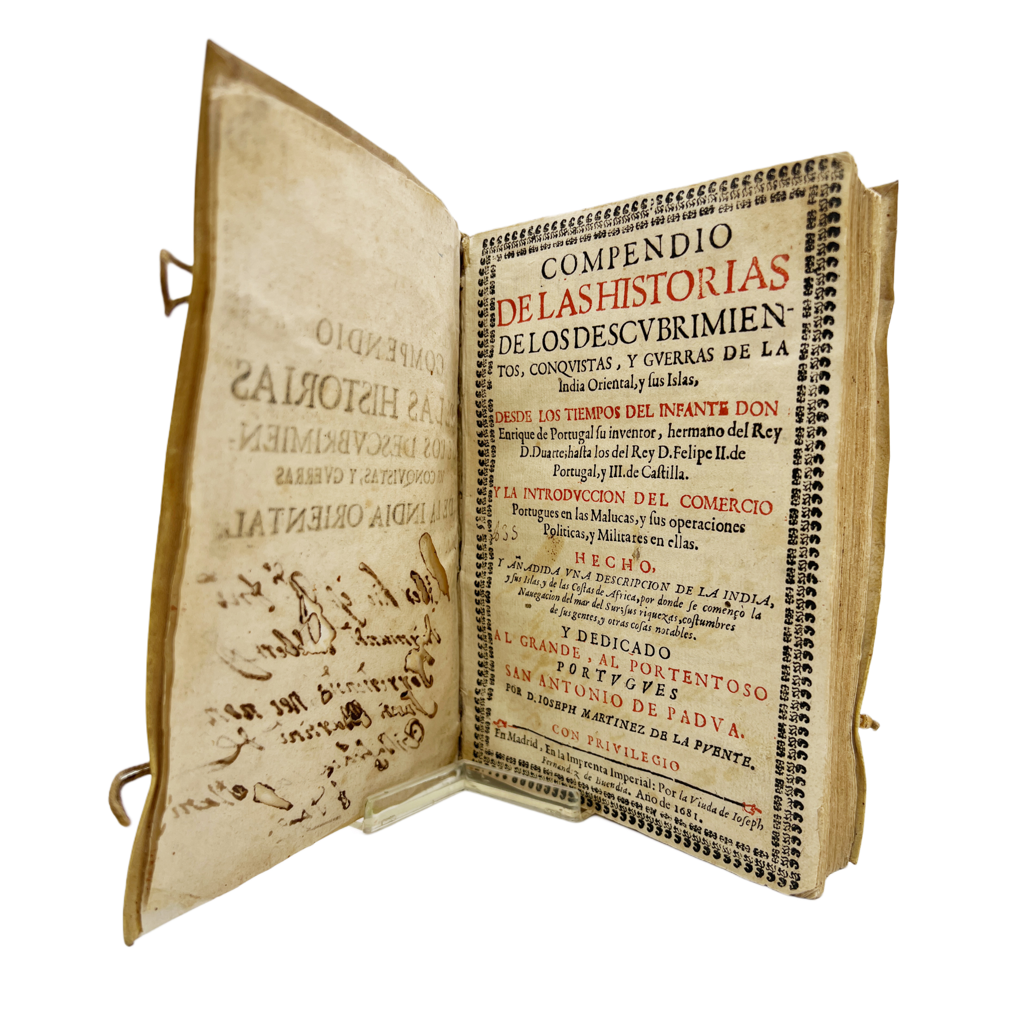 COMPENDIO DE LAS HISTORIAS DE LOS DESCUBRIMIENTOS, CONQUISTAS Y GUERRAS DE LA INDIA ORIENTAL Y SUS ISLAS