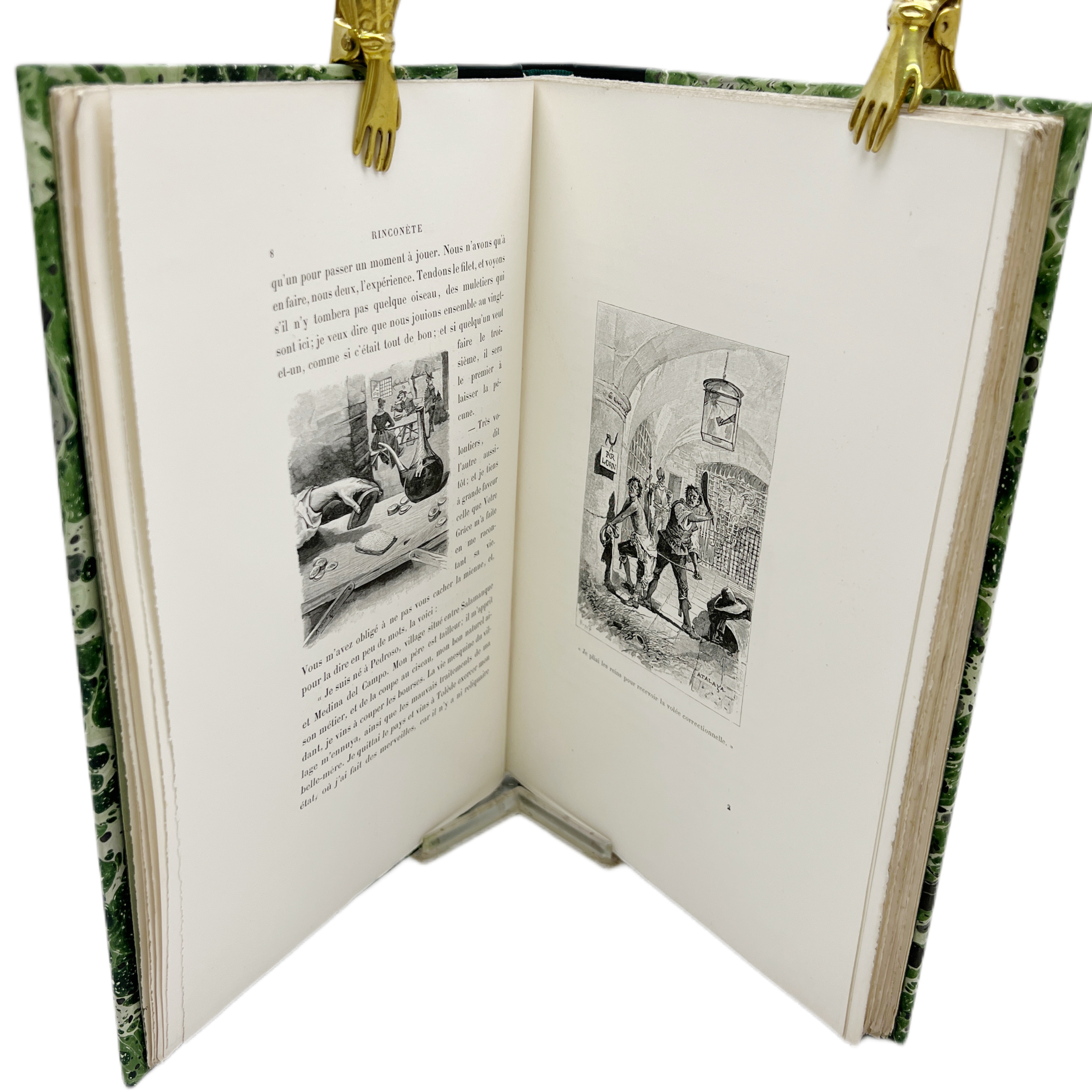 DE CERVANTES - RINCONÈTE ET CORTADILLO NOUVELLE - SOIXANTE SEPT COMPOSITIONS PAR H. ATALAYA. TRADUCTION ET NOTES DE LOUIS VIARDOT