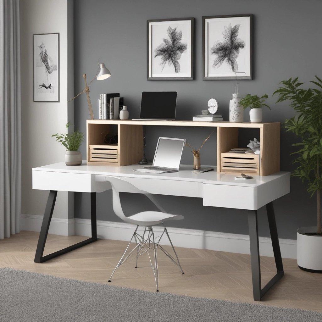 Escritorio moderno con organizador